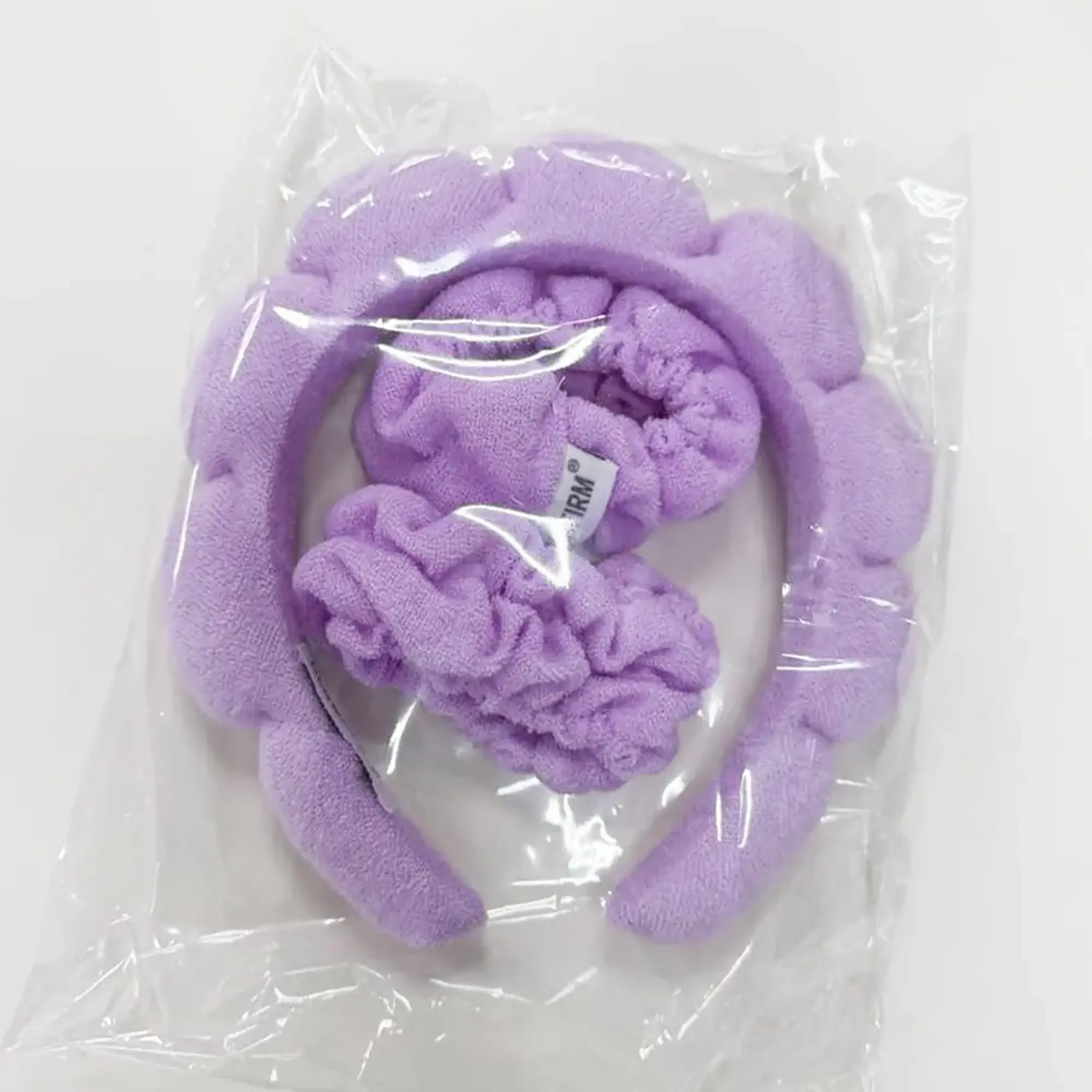 Set bentiță &amp; manșete plușate pentru skincare Dermafirm hair and wrist band set