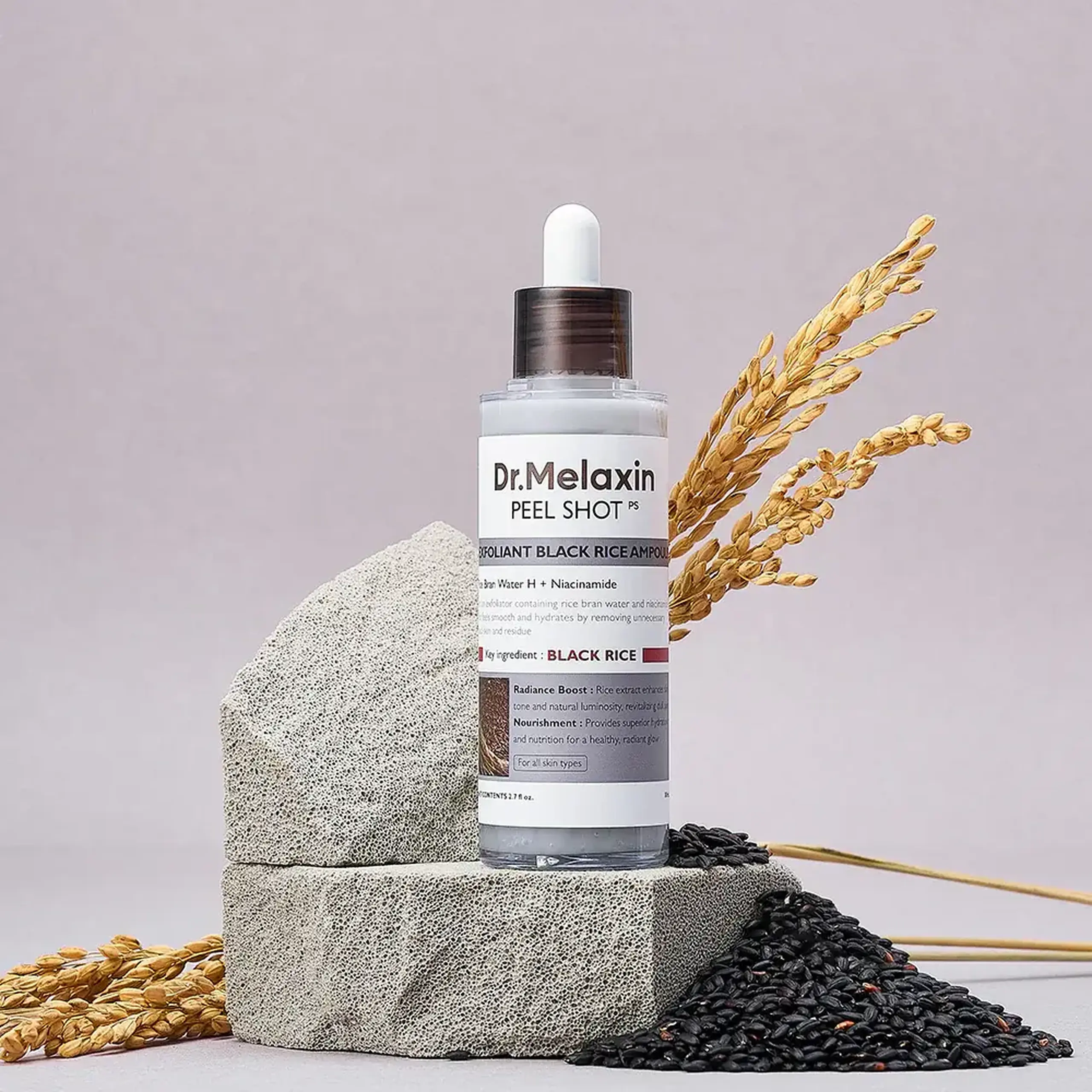 Ser exfoliant Dr.Melaxin Peel Shot Exfoliating Black Rice Ampoule 80ml