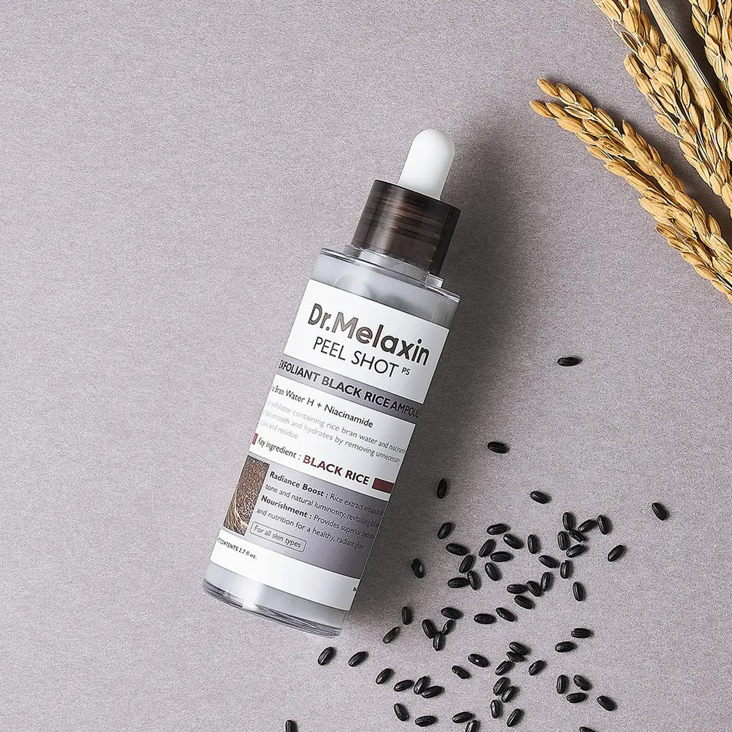 Ser exfoliant Dr.Melaxin Peel Shot Exfoliating Black Rice Ampoule 80ml