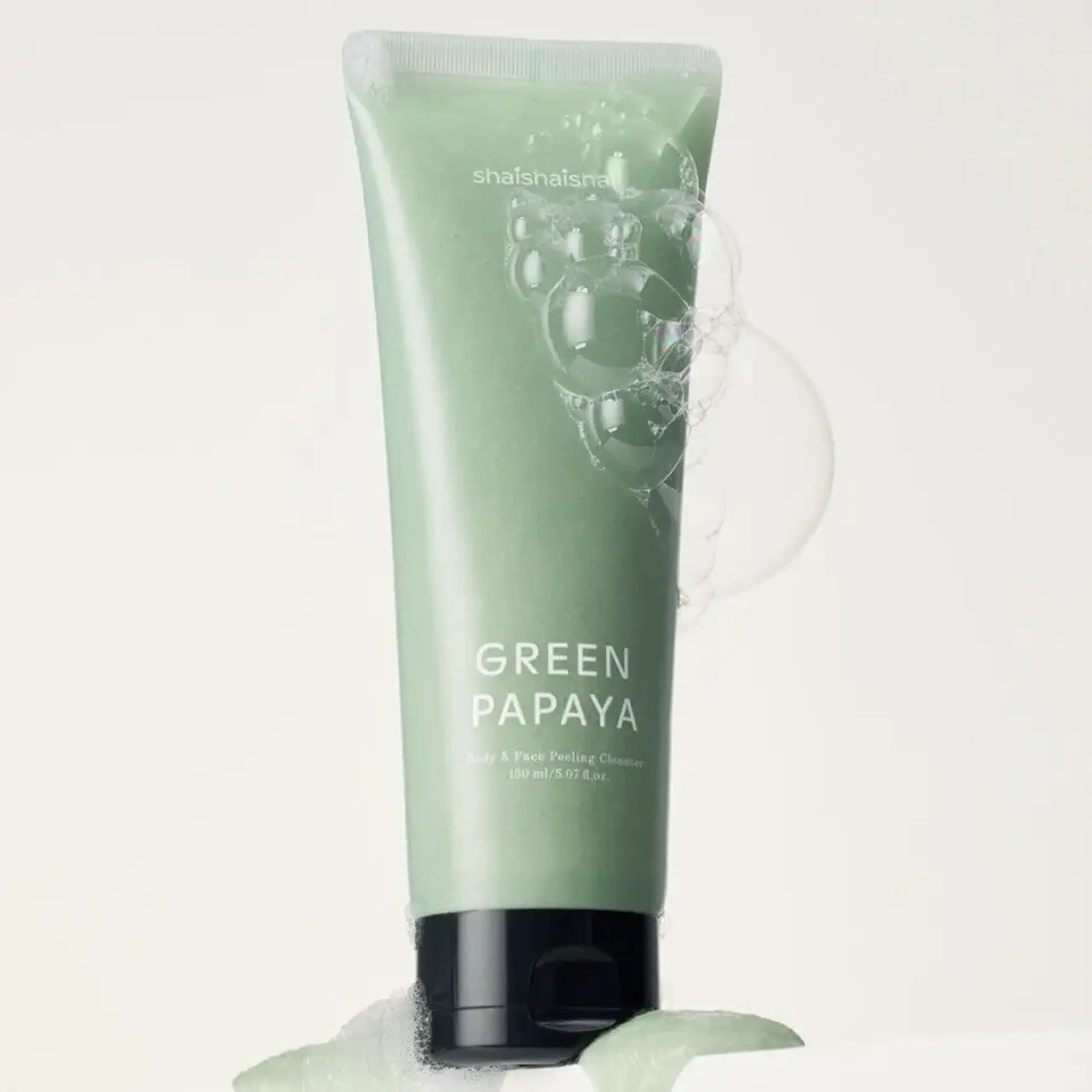 Cleanser exfoliant delicat pentru față și corp shaishaishai Green Papaya Body &amp; Face Peeling Cleanser 150ml