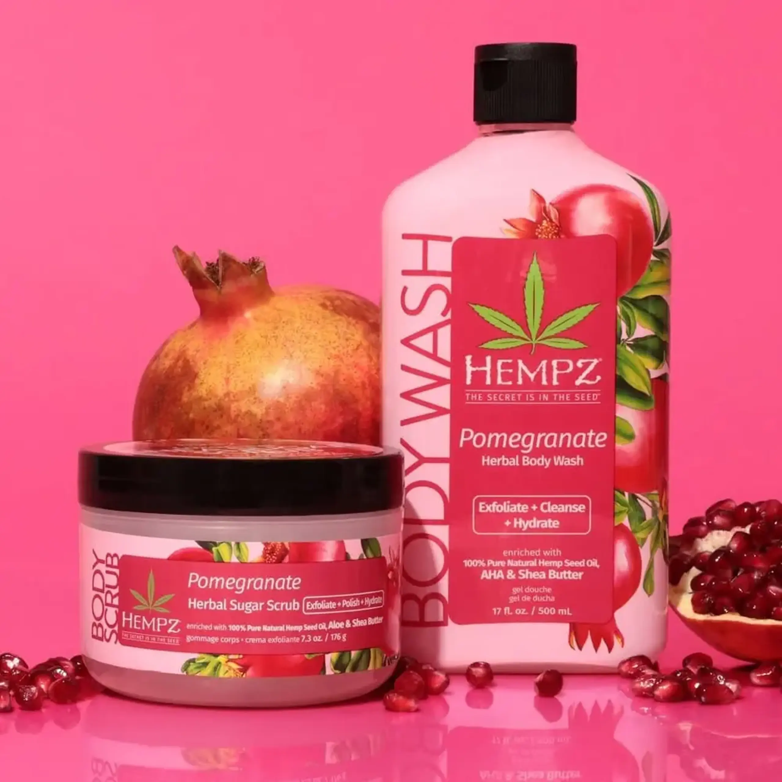 Scrub pentru corp Hempz Pomegranate Herbal Sugar Scrub 176g
