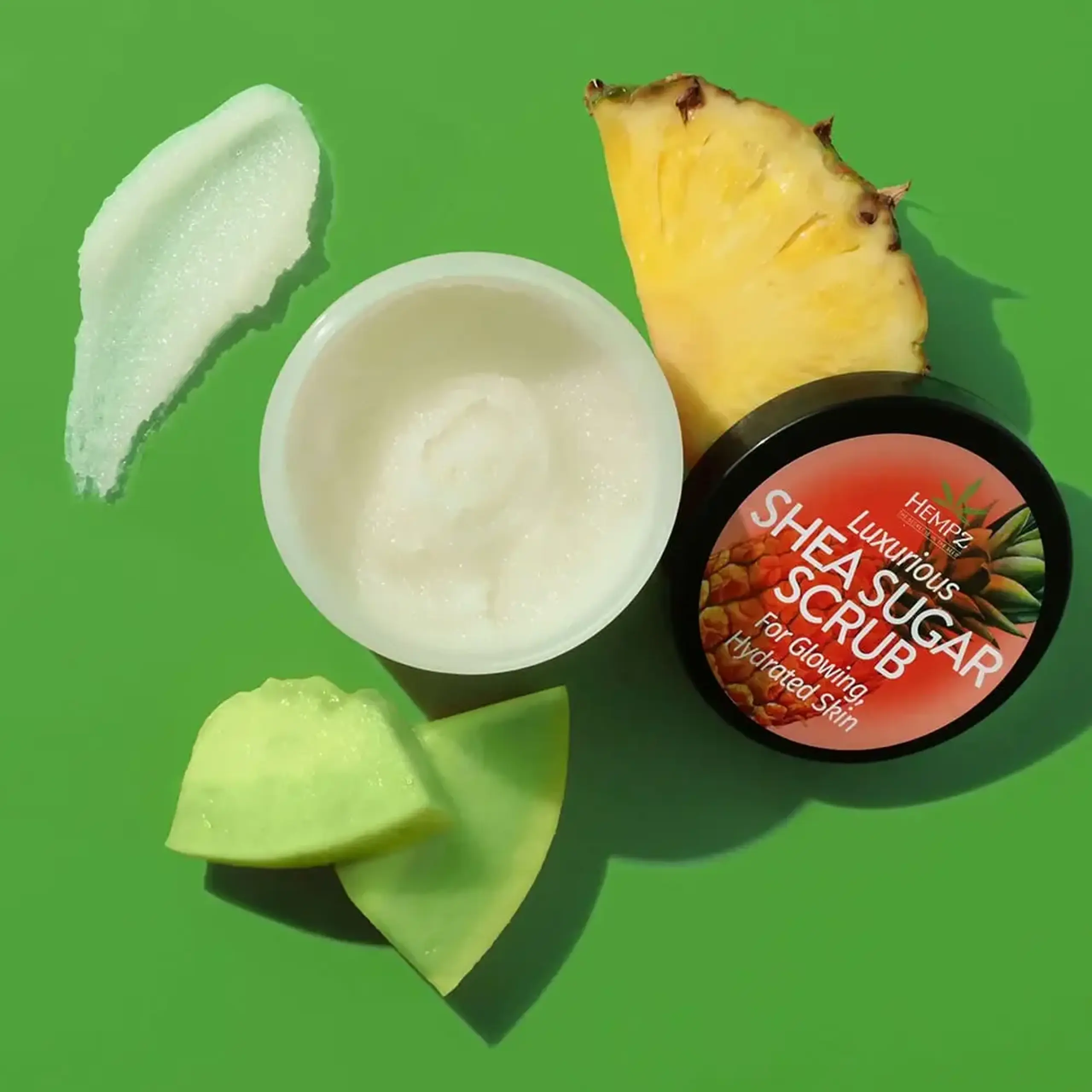 Scrub cu zahăr pentru corp Hempz Sweet Pineapple &amp; Honey Melon Herbal Sugar Scrub 176g