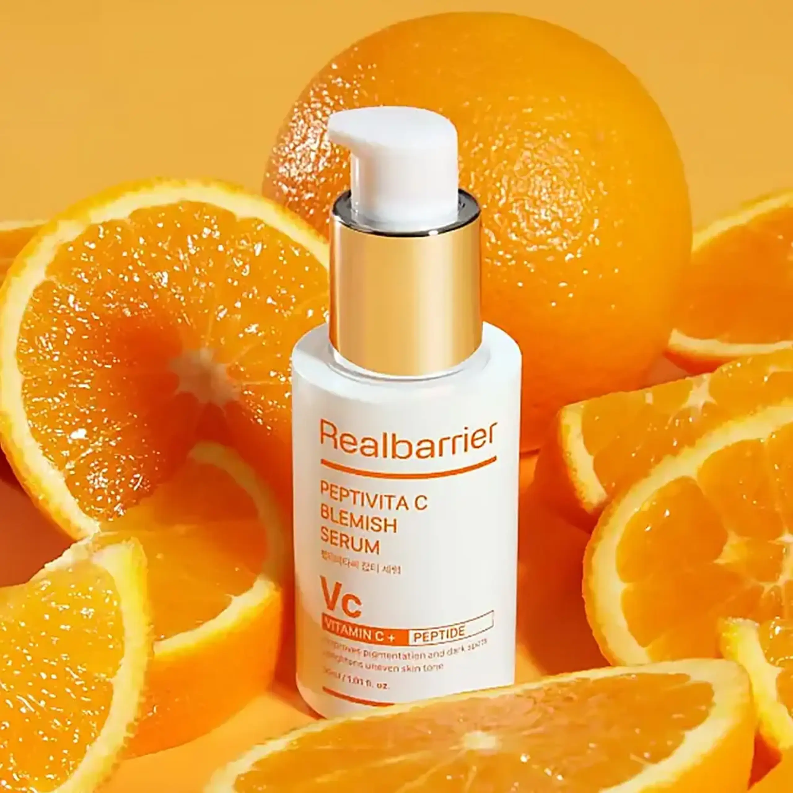 Serum împotriva pigmentării cu peptide Real Barrier Peptivita C Blemish Serum 30ml
