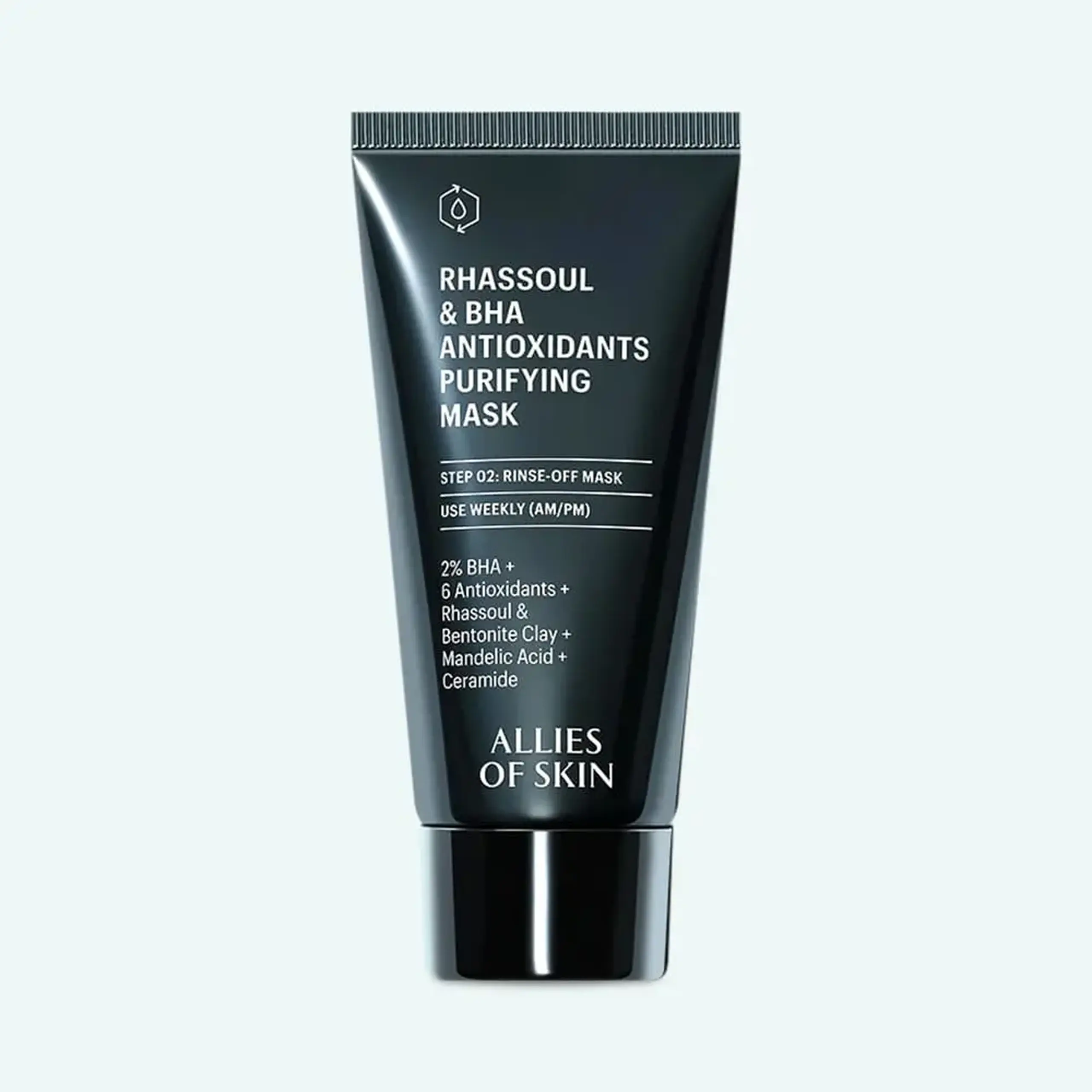 Mască purificatoare cu argilă și BHA Allies of Skin Rhassou & BHA Antioxidants Purifying Mask 50ml