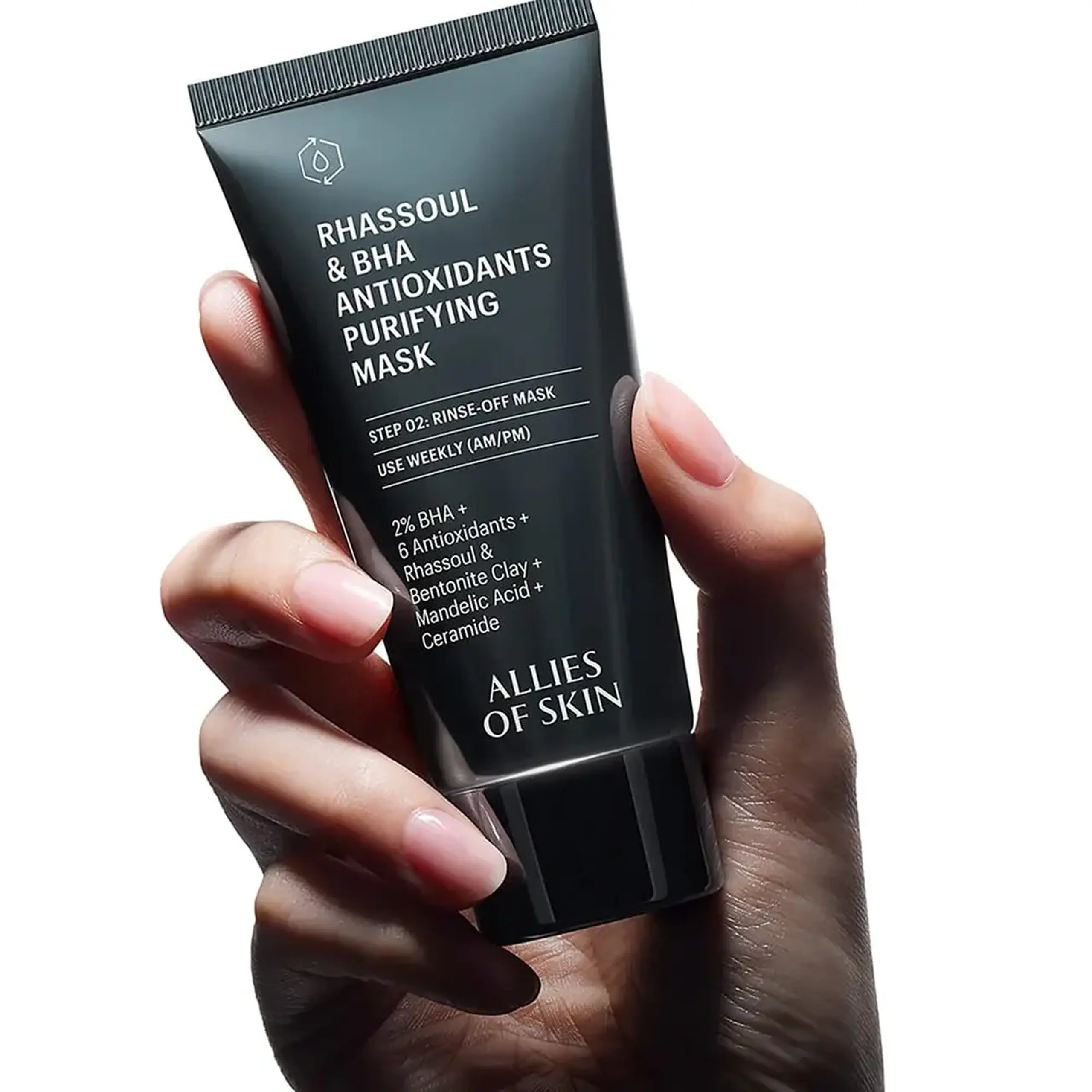 Mască purificatoare cu argilă și BHA Allies of Skin Rhassou &amp; BHA Antioxidants Purifying Mask 50ml