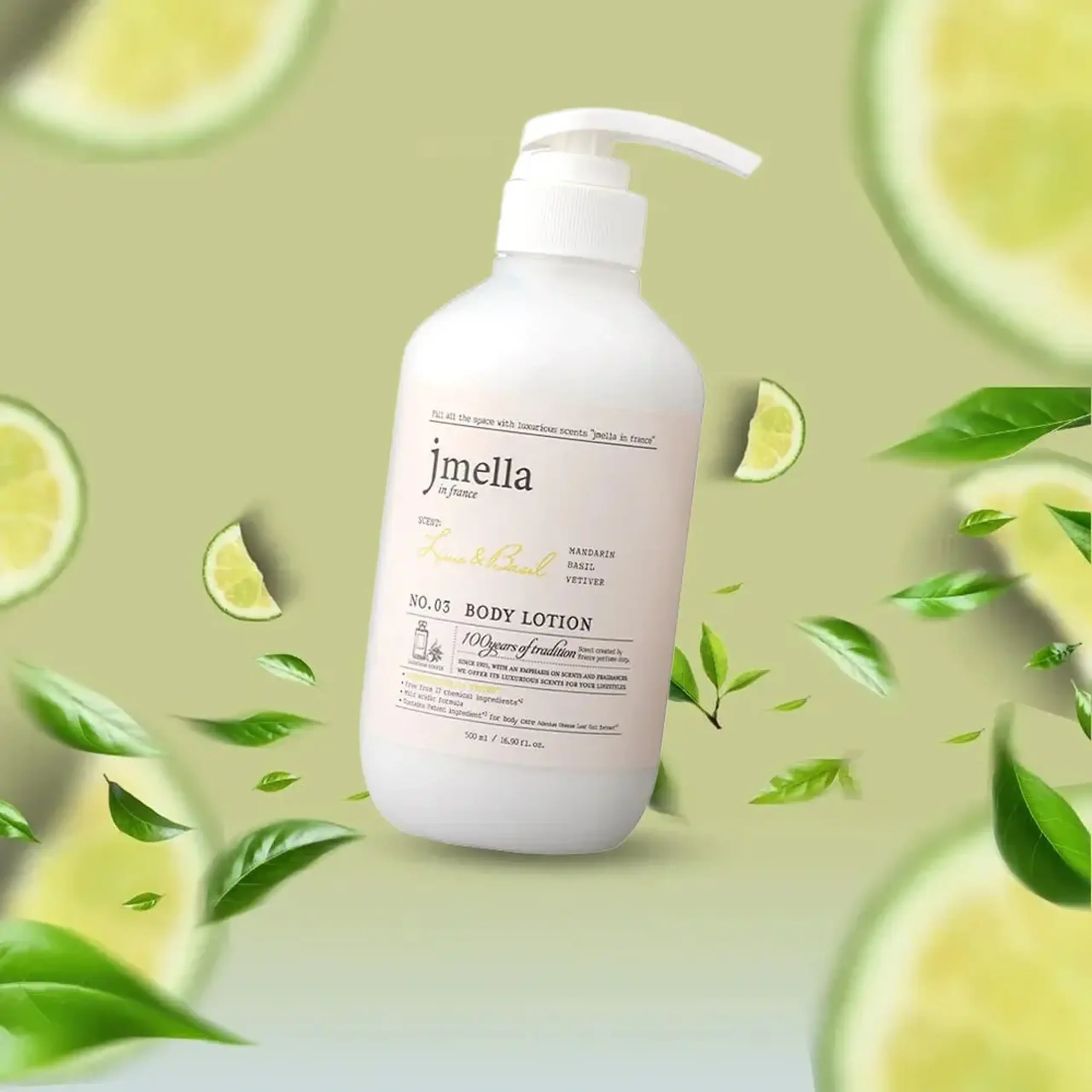 Loțiune de corp Jmella In France Lime &amp; Basil Body Lotion 500ml