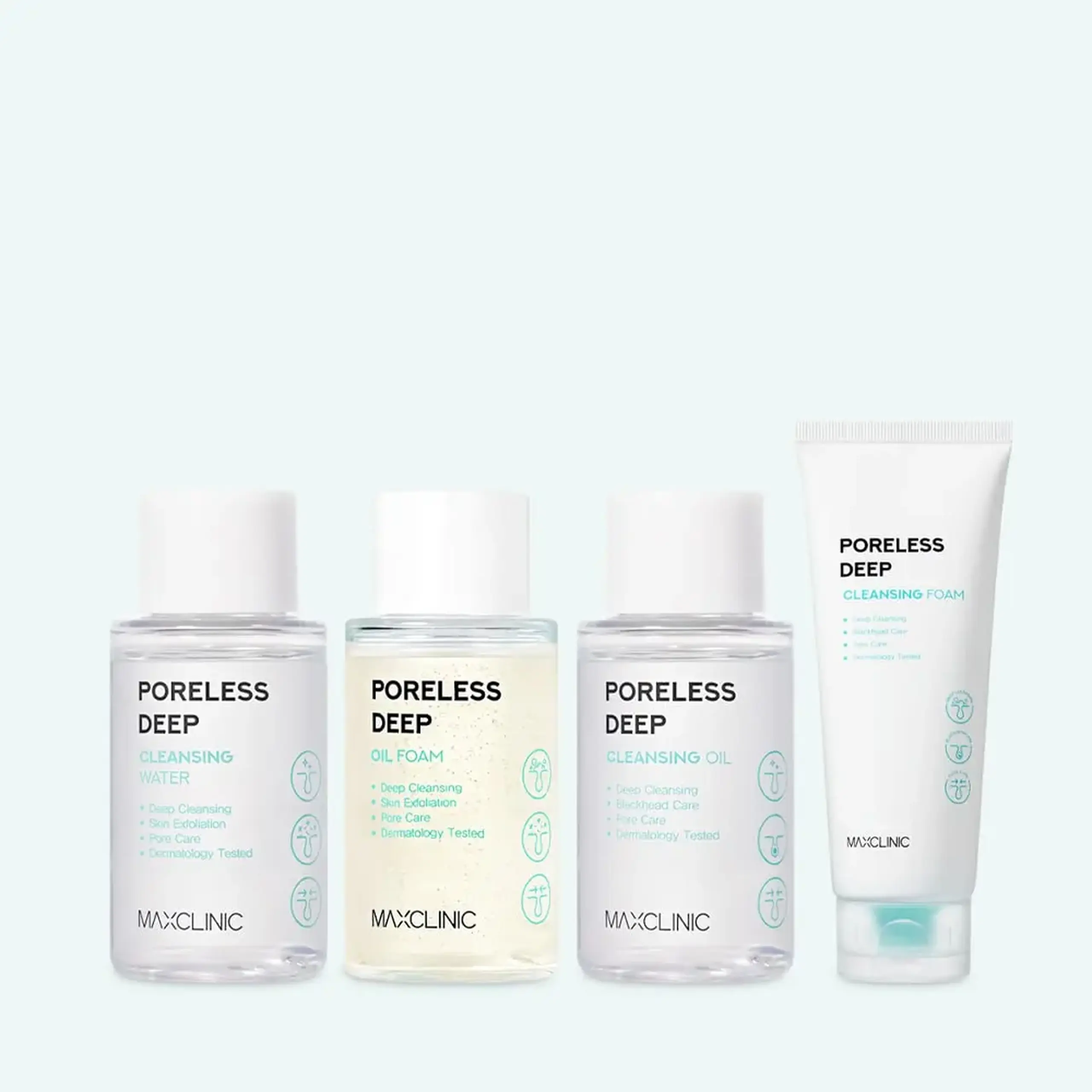Set de 4 produse mini Maxclinic Porelles deep cleansing travel kit 4pcs*30ml