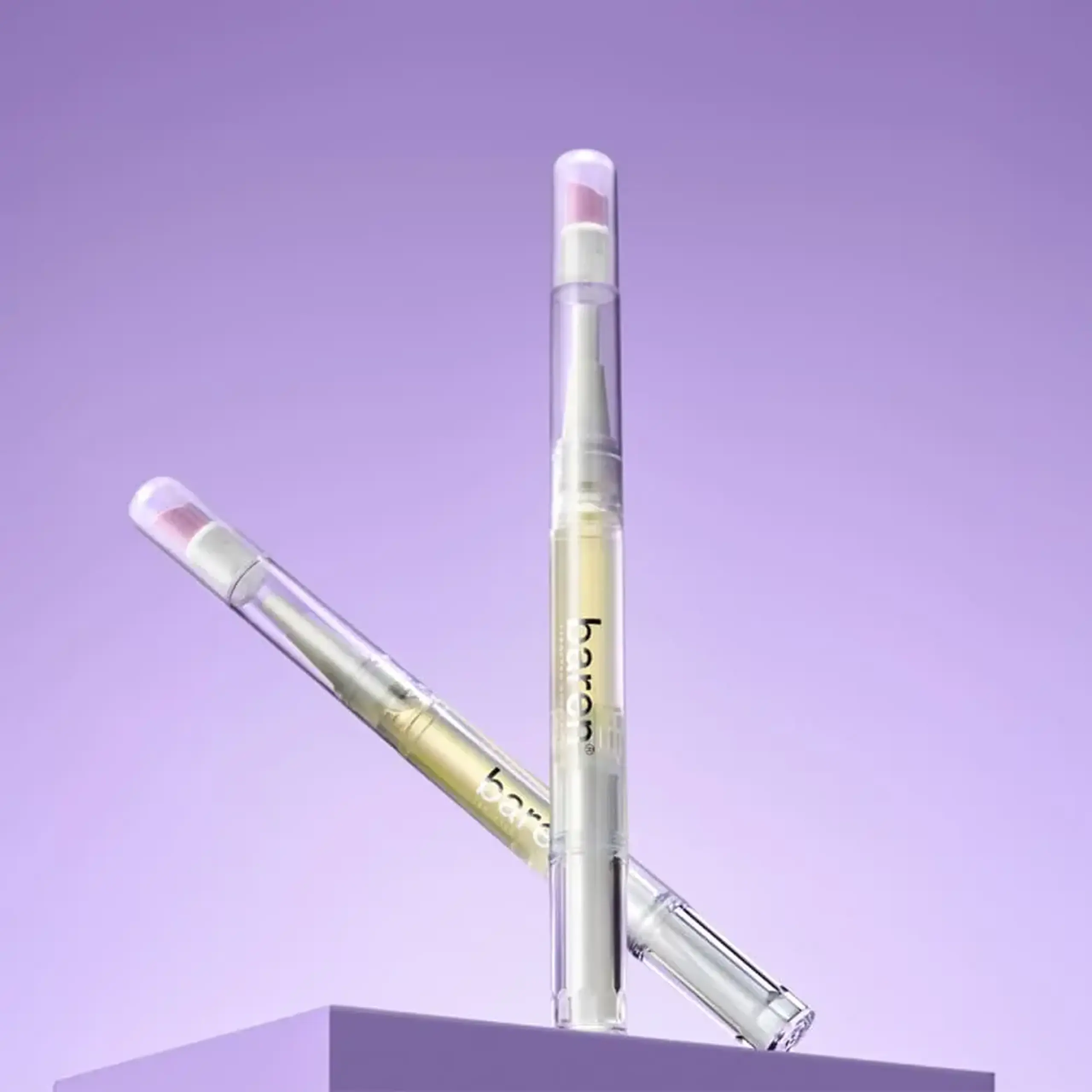 Stilou pentru îngrijirea unghiilor și cuticulelor Baren Dual Effect 2-in-1 Nail &amp; Cuticle Oil Pen with Ceramic Pusher 2ml