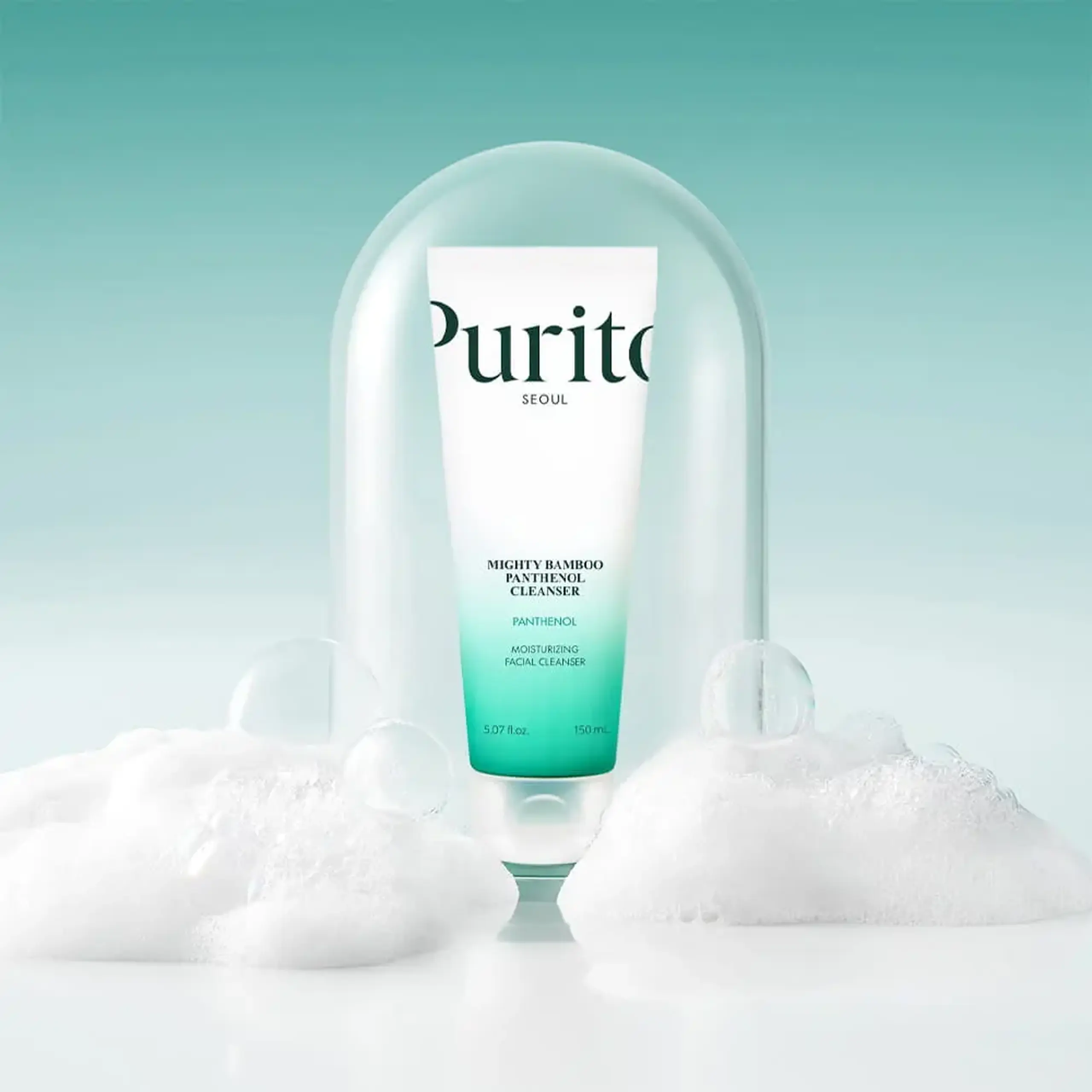Gel de curățare cu pH scăzut Purito Seoul Mighty Bamboo Panthenol Cleanser 150ml