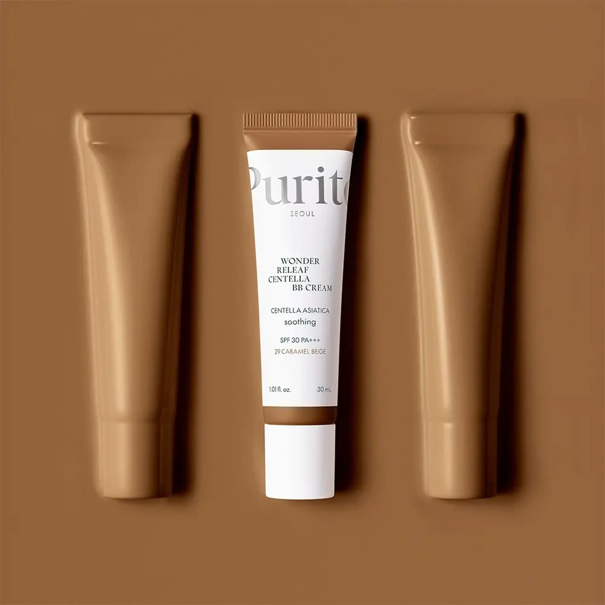 Crema bb hidratantă Purito Wonder Releaf Centella BB Cream #29 Caramel Beige 30ml