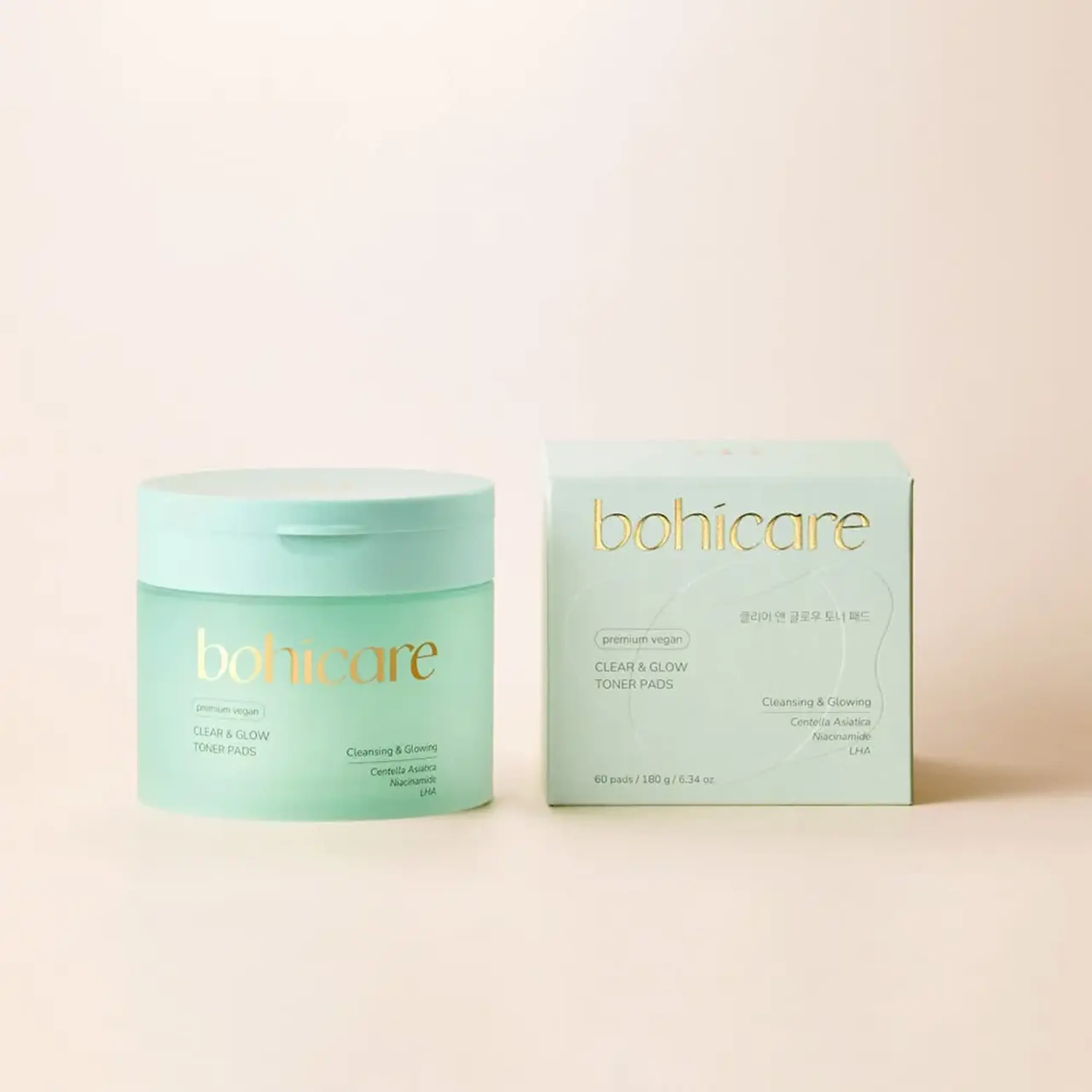 Pad-uri hidratante Bohicare Clear&Glow Toner Pads 60pcs