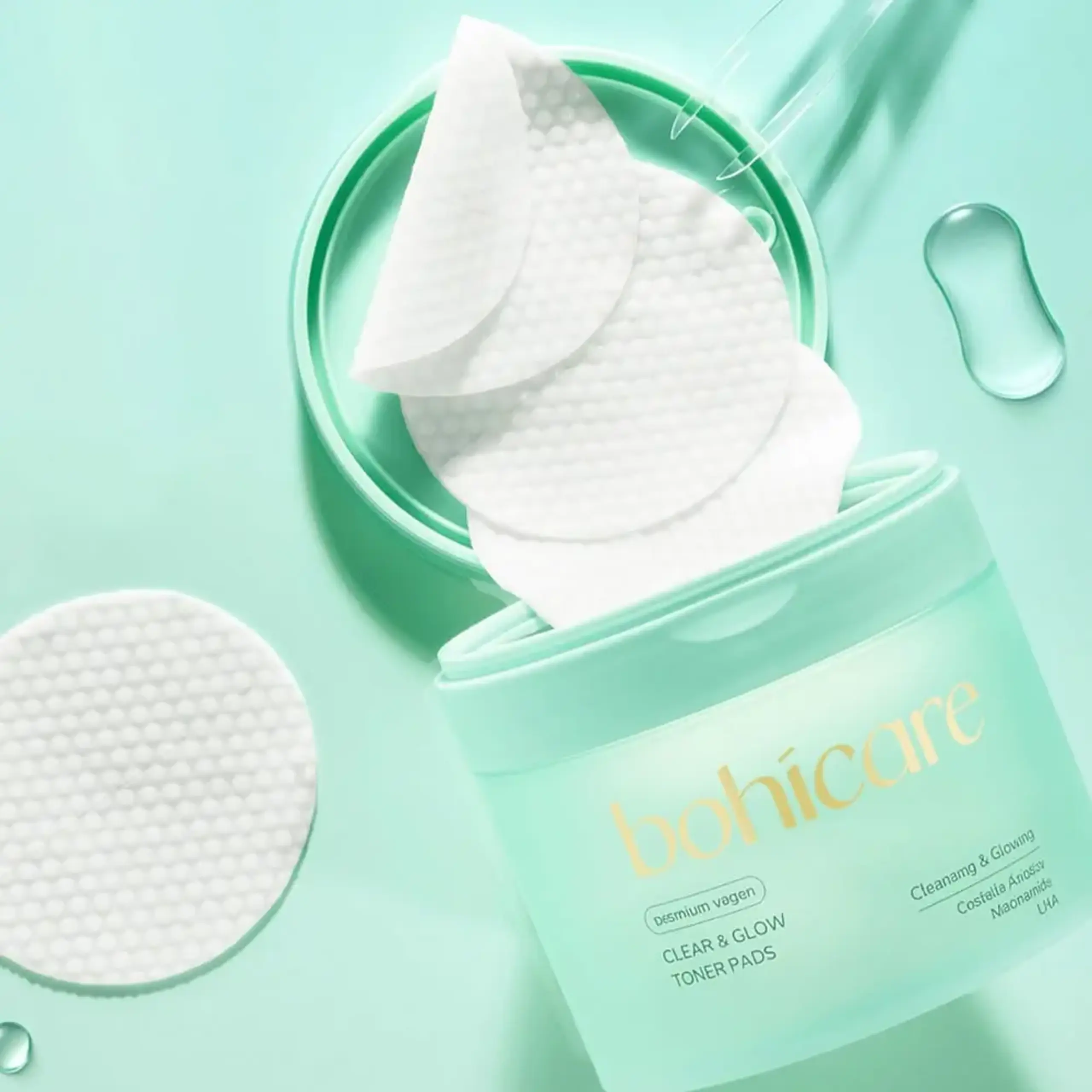 Pad-uri hidratante Bohicare Clear&Glow Toner Pads 60pcs