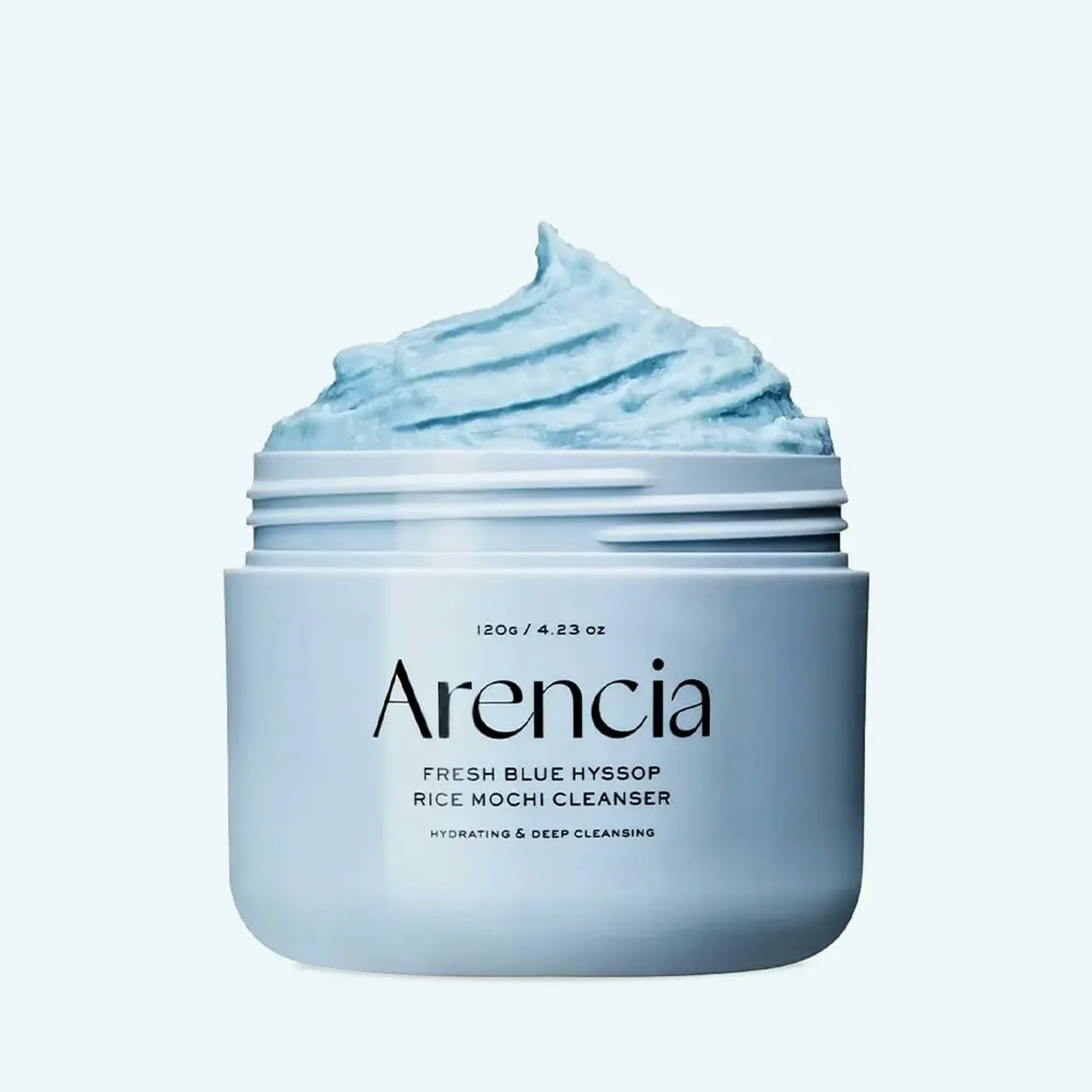 Produs de curățare 3-în-1 Arencia Fresh Blue Hyssop Rice Mochi Cleanser 120g