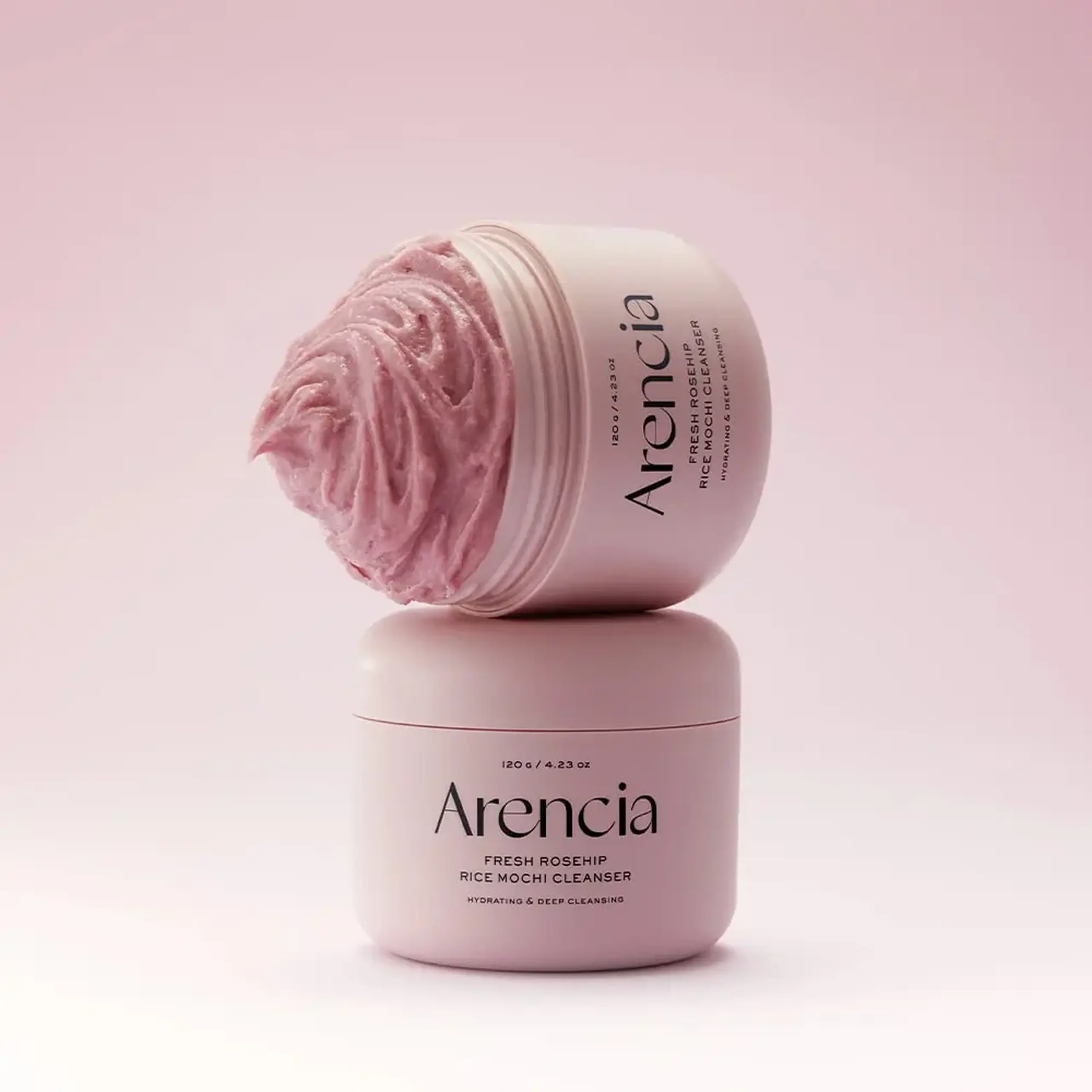 Produs de curățare 3-în-1 Arencia - Fresh Rosehip Rice Mochi Cleanser 120g