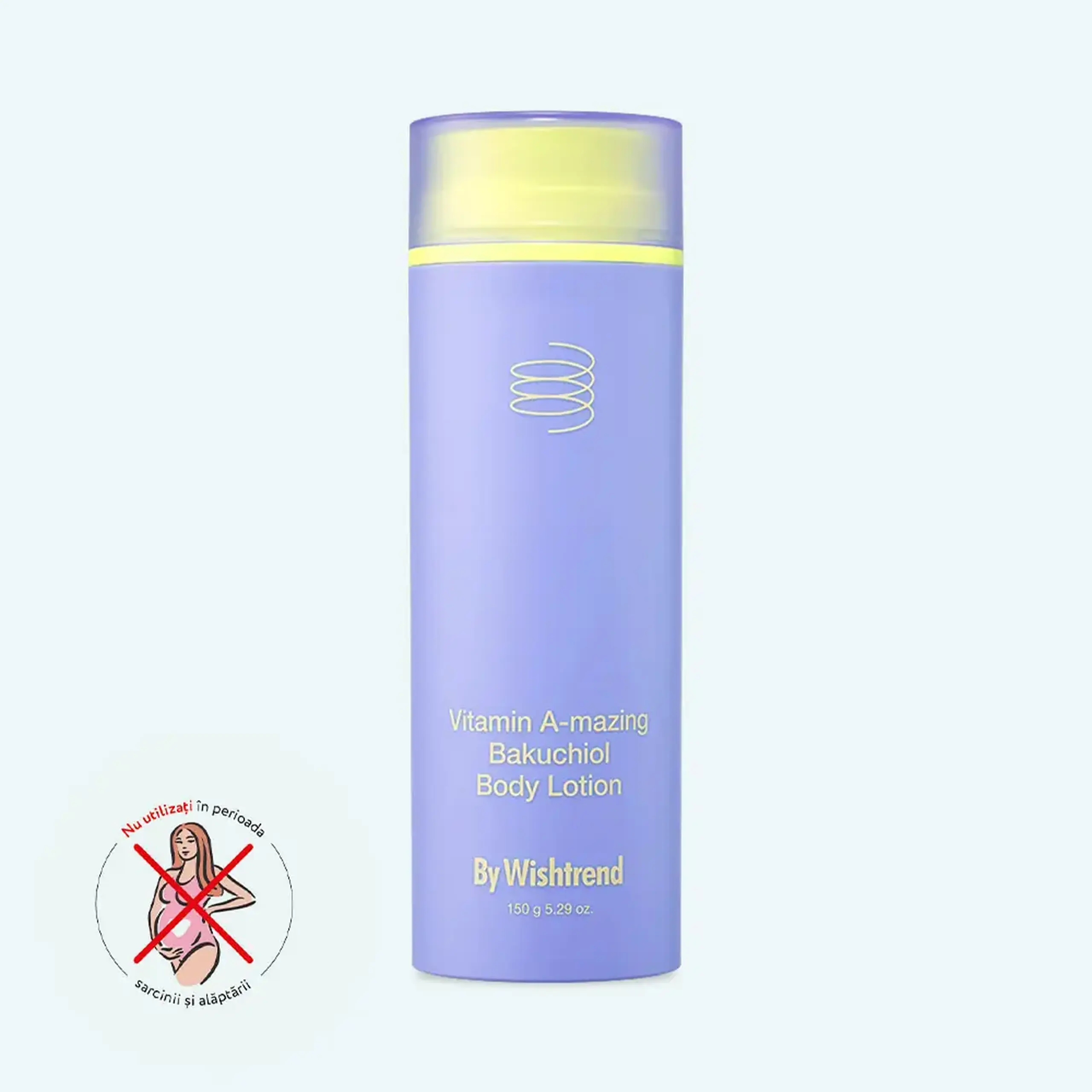 Loțiune de corp pentru netezire și elasticitate By Wishtrend Vitamin A-mazing Bakuchiol Body Lotion 150g