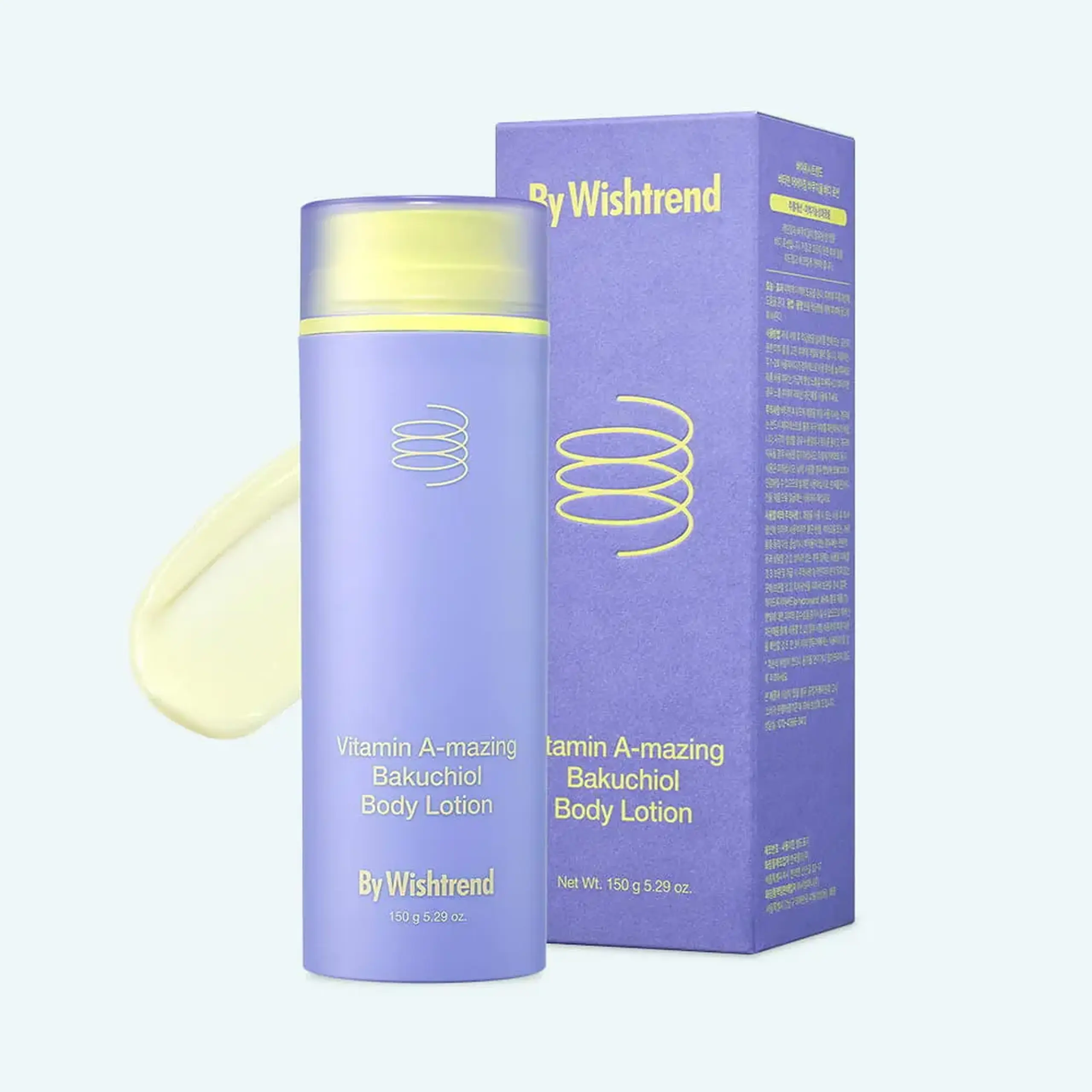 Loțiune de corp pentru netezire și elasticitate By Wishtrend Vitamin A-mazing Bakuchiol Body Lotion 150g