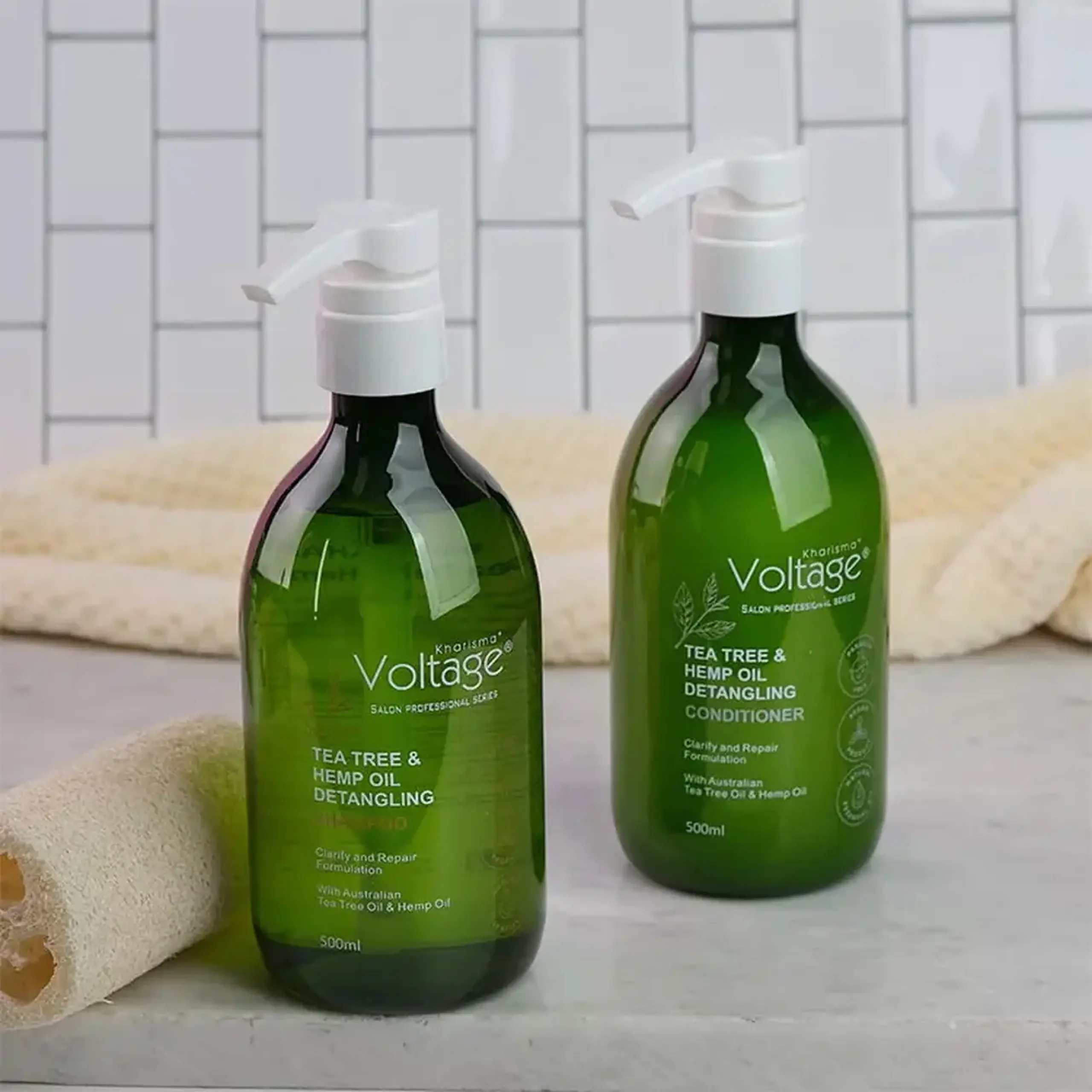 Șampon pentru păr normal și cu tendință de îngrășare KHARISMA VOLTAGE` TEA TREE&amp;HEMP OIL Shampoo 500ml