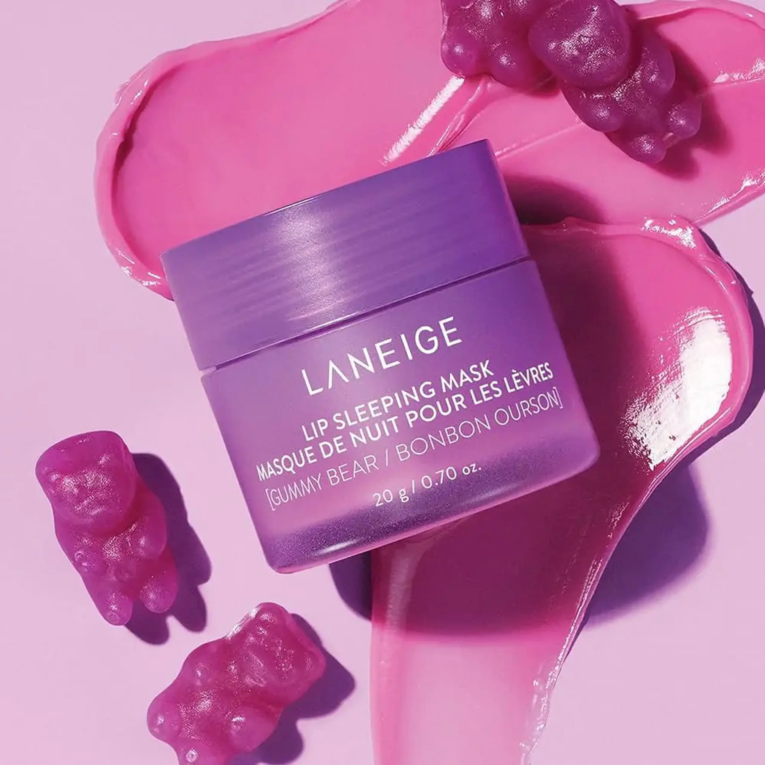 Mască de noapte intens hidratantă pentru buze LANEIGE Lip Sleeping Mask EX_Gummy Bear 20 g