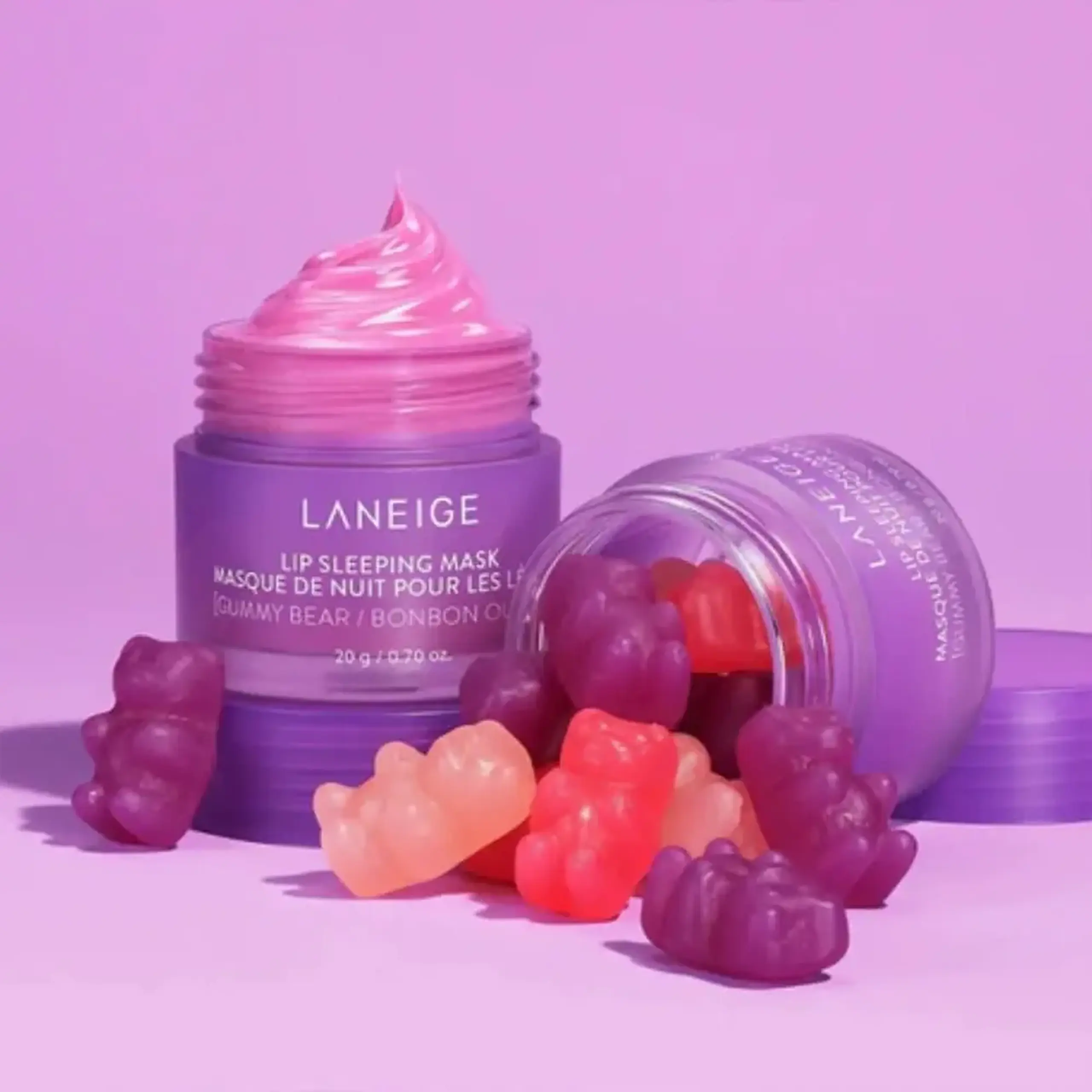 Mască de noapte intens hidratantă pentru buze LANEIGE Lip Sleeping Mask EX_Gummy Bear 20 g