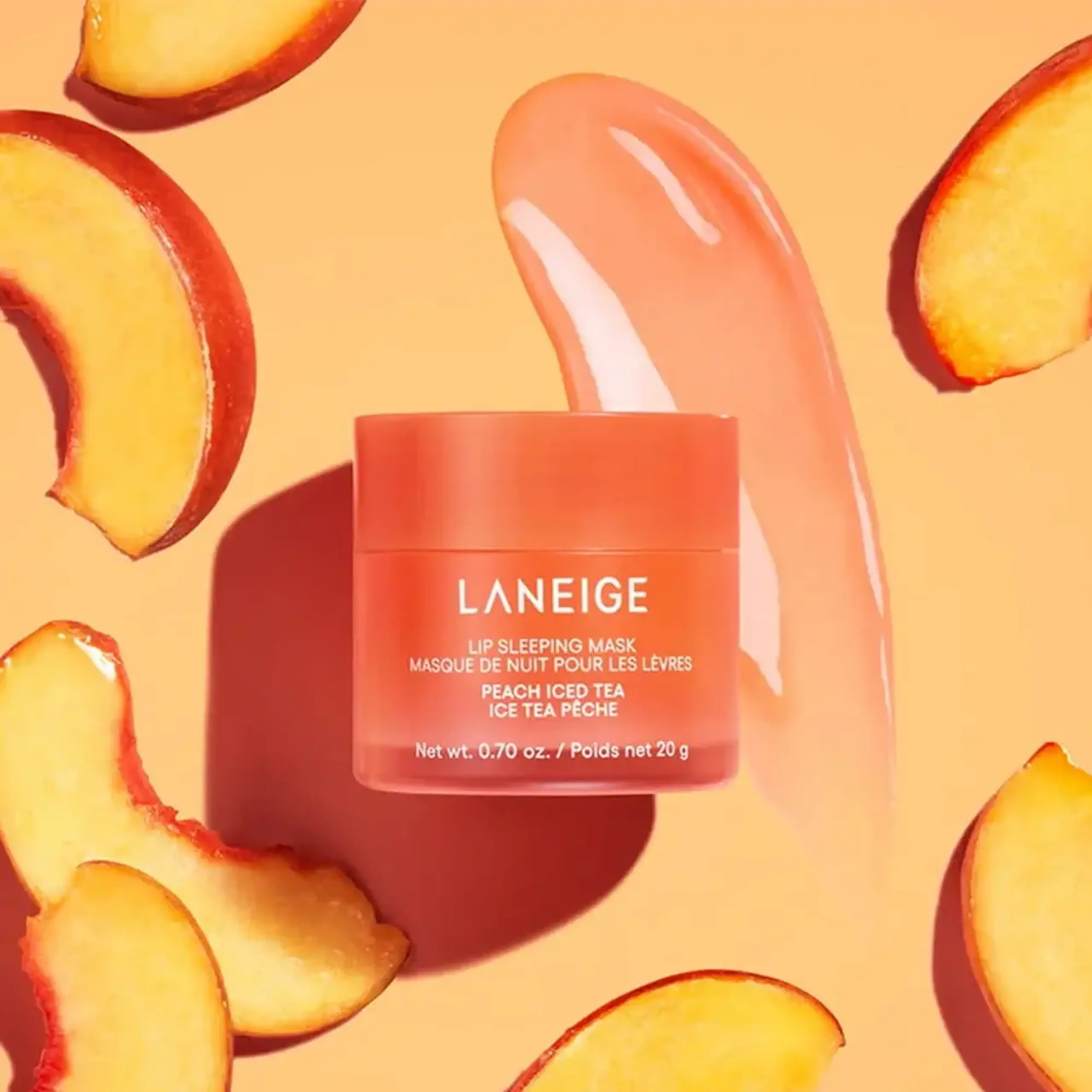 Mască de noapte intens hidratantă pentru buze LANEIGE Lip Sleeping Mask EX_Peach Ice Tee 20 g