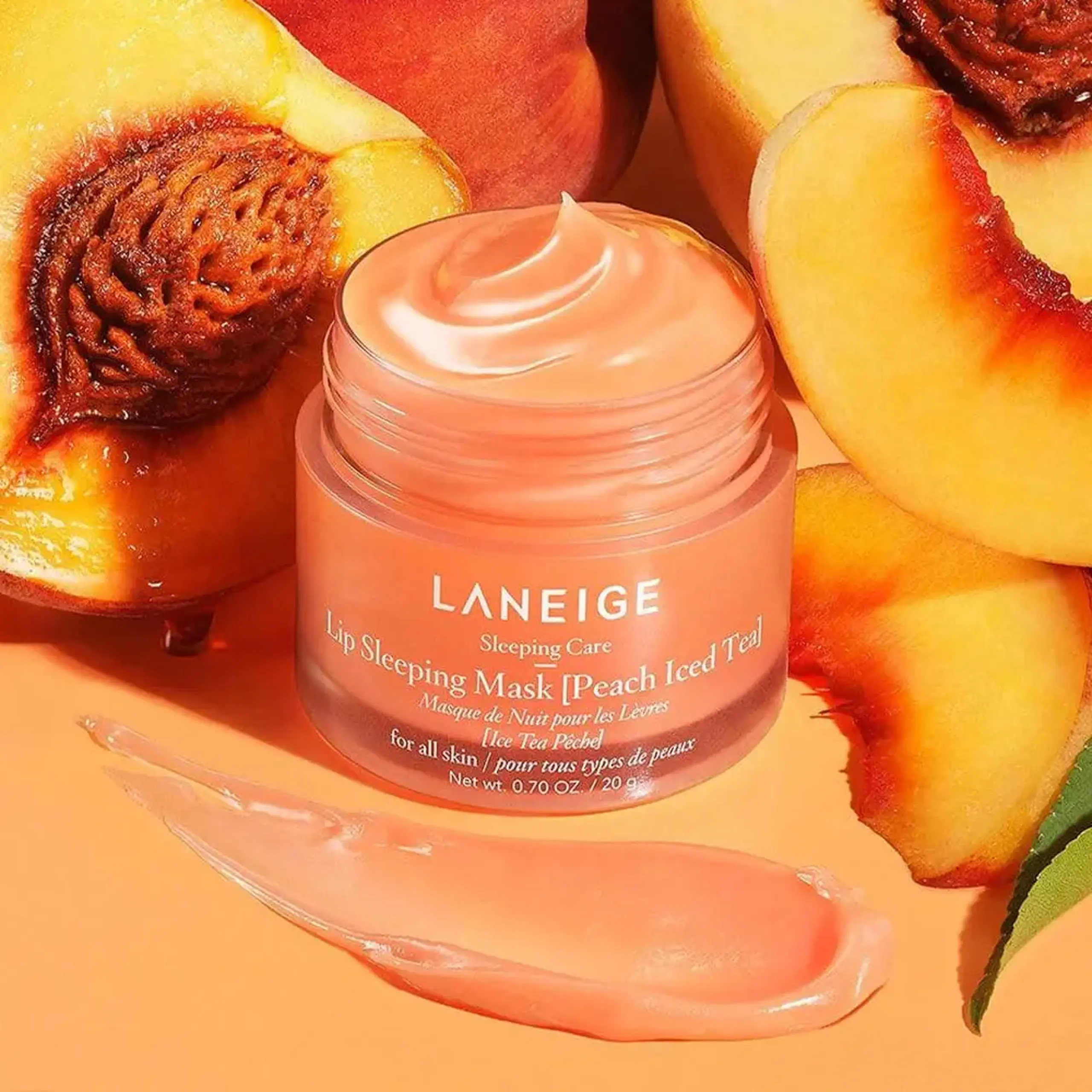 Mască de noapte intens hidratantă pentru buze LANEIGE Lip Sleeping Mask EX_Peach Ice Tee 20 g