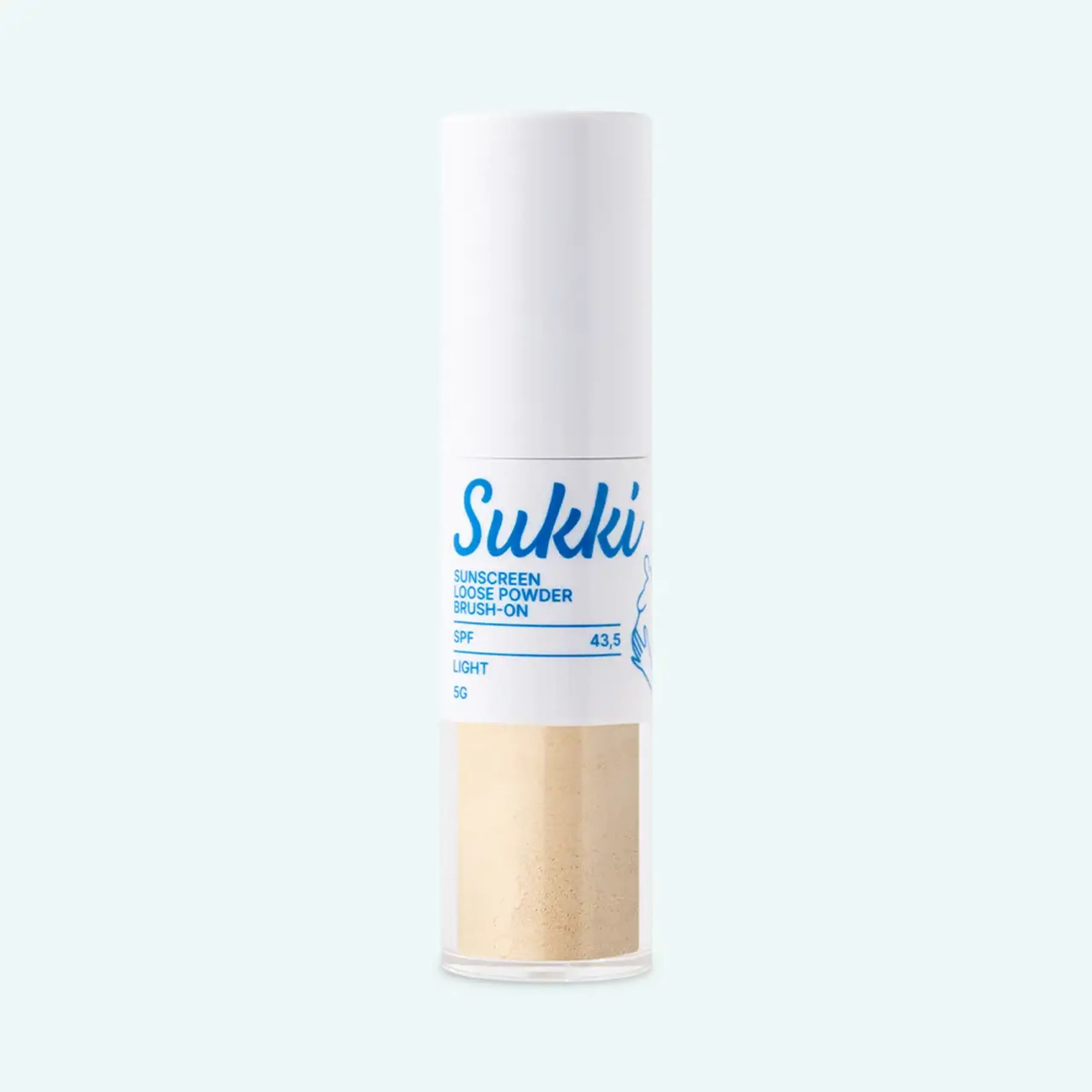 Pudră cu protecție solară cu pensulă Sukki Sunscreen Loose Powder Brush-On SPF 43.5 5g
