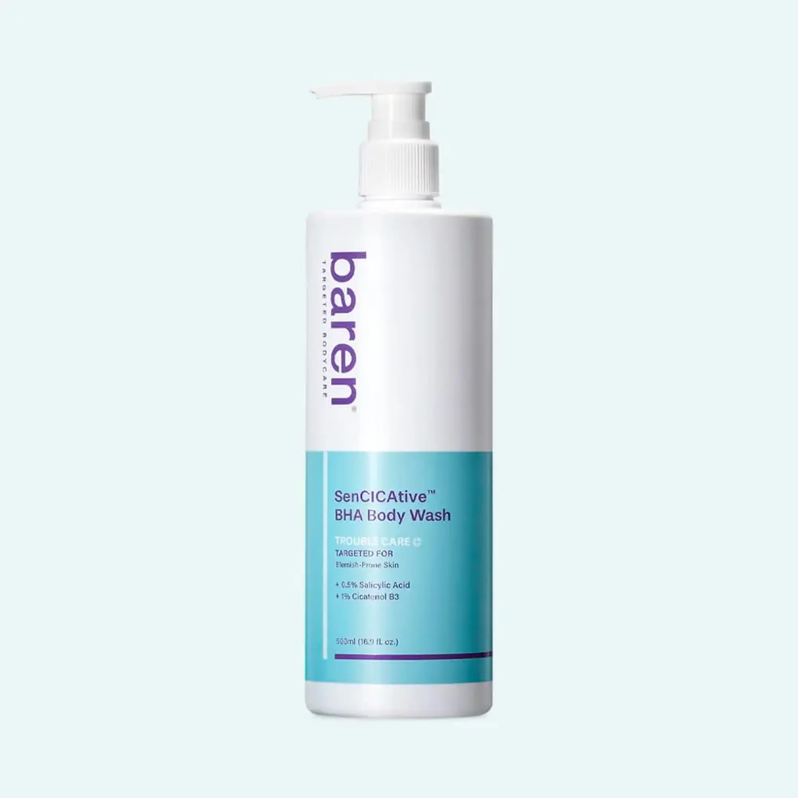 Gel de duș exfoliant pentru corp BAREN SenCICAtive BHA Body Wash 500ml