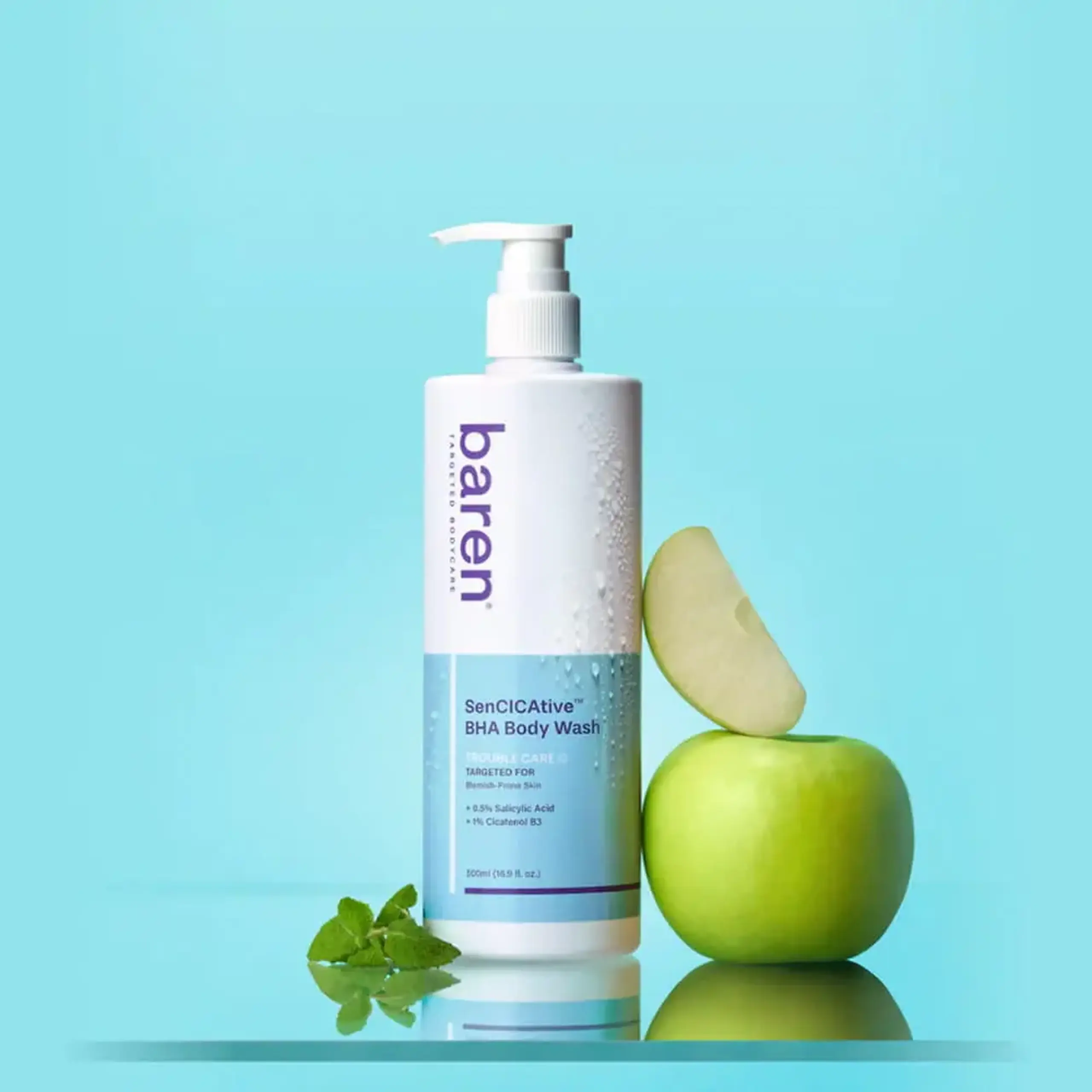 Gel de duș exfoliant pentru corp BAREN SenCICAtive BHA Body Wash 500ml