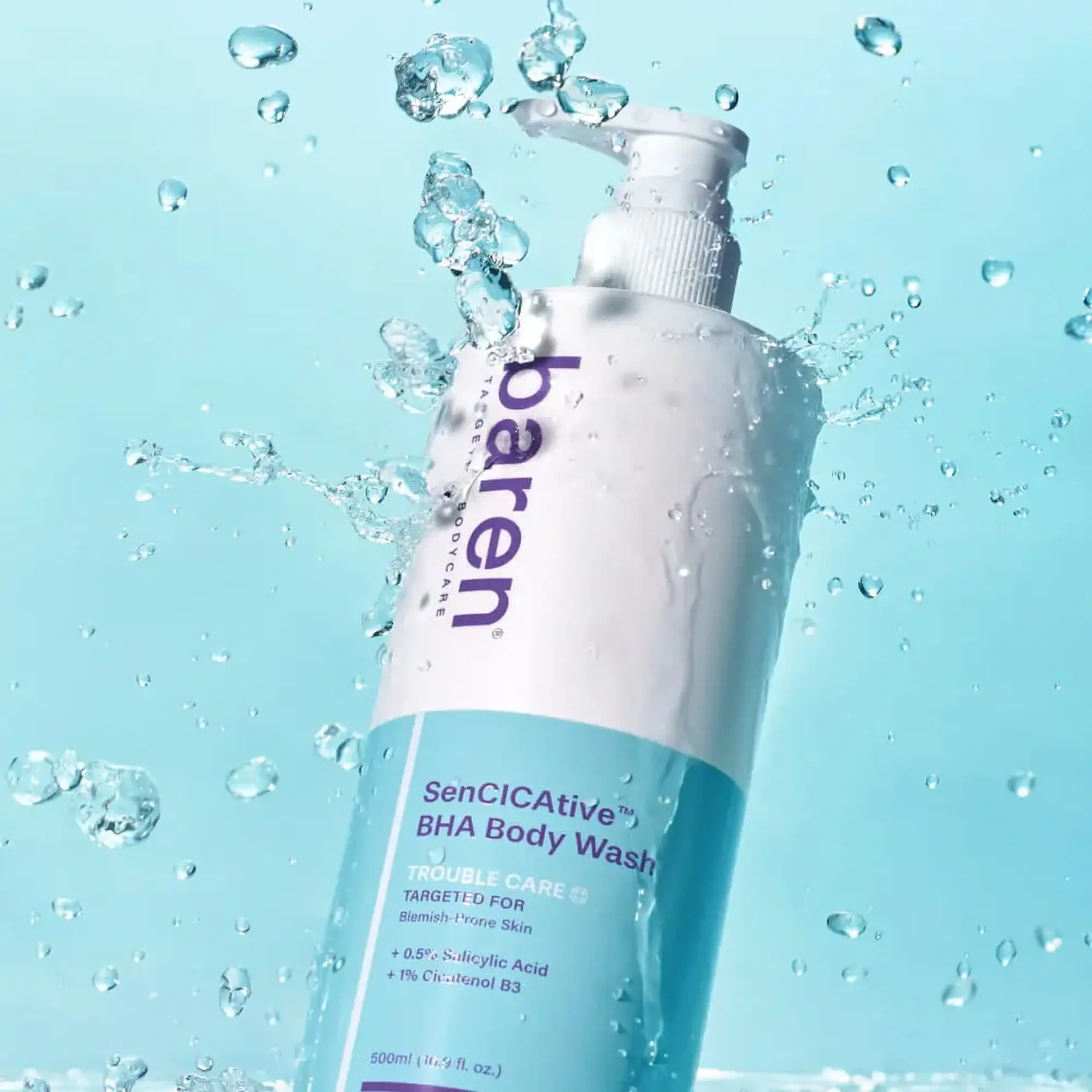 Gel de duș exfoliant pentru corp BAREN SenCICAtive BHA Body Wash 500ml