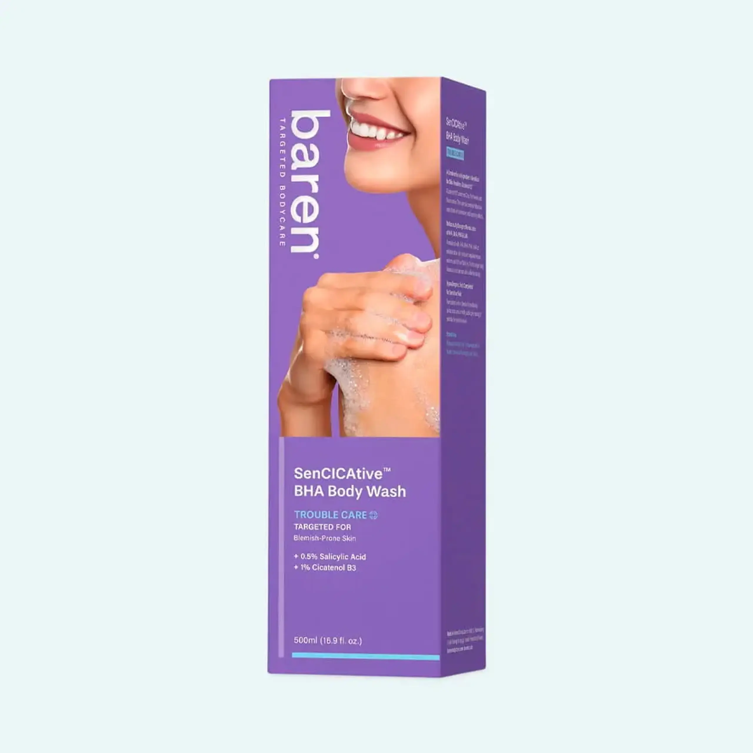 Gel de duș exfoliant pentru corp BAREN SenCICAtive BHA Body Wash 500ml