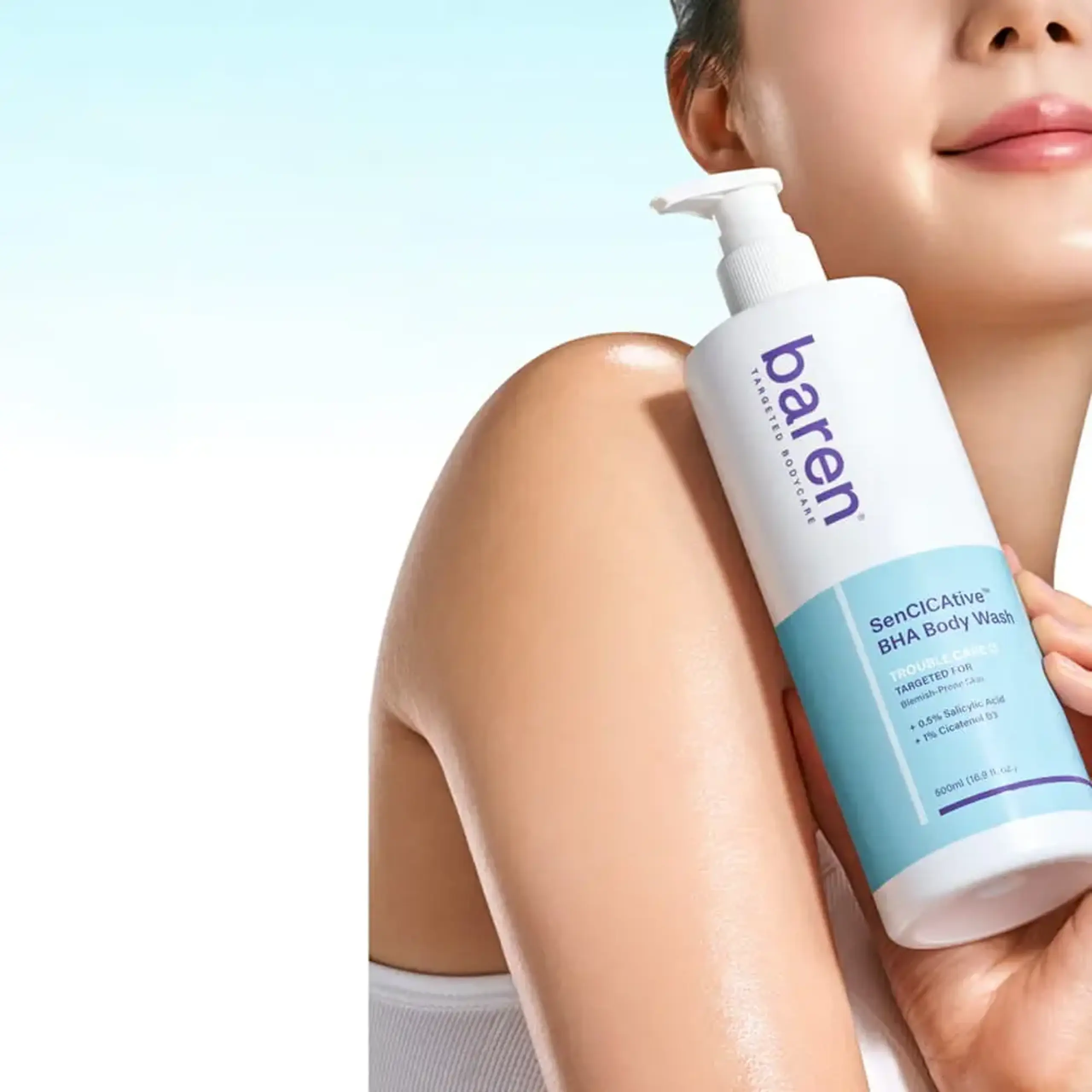 Gel de duș exfoliant pentru corp BAREN SenCICAtive BHA Body Wash 500ml