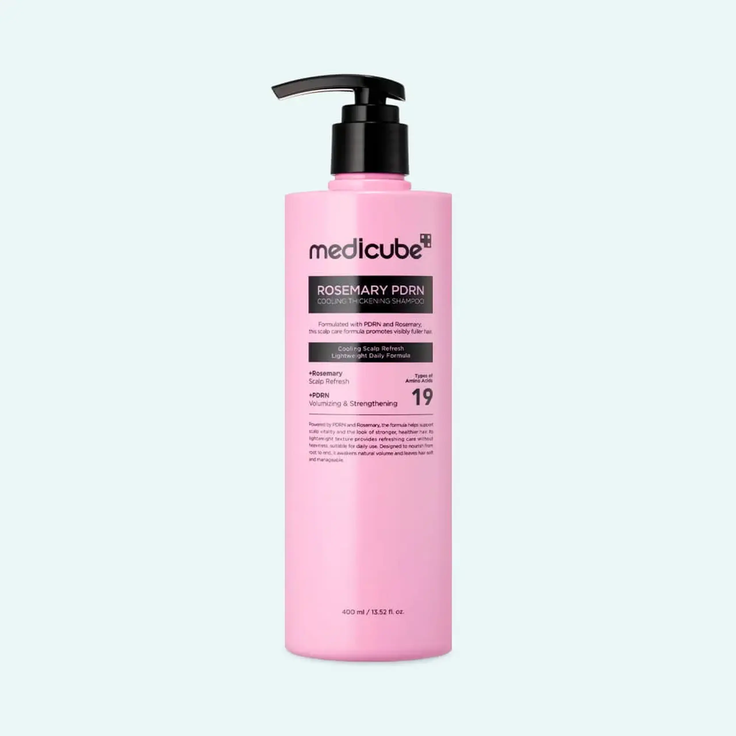 Șampon pentru scalp încărcat lipsit de prospețime Medicube Rosemary PDRN Cooling Thickening Shampoo 400ml