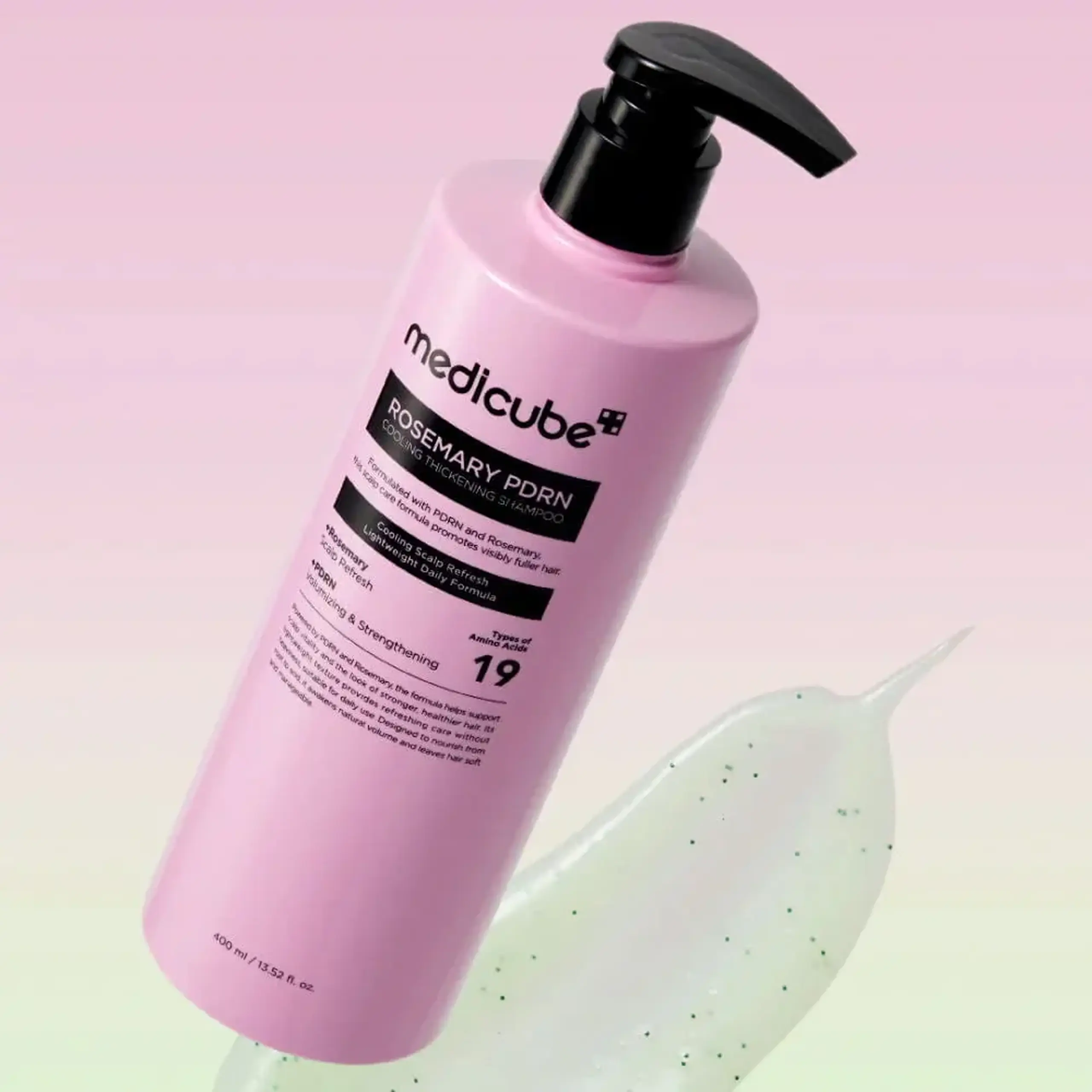 Șampon pentru scalp încărcat lipsit de prospețime Medicube Rosemary PDRN Cooling Thickening Shampoo 400ml