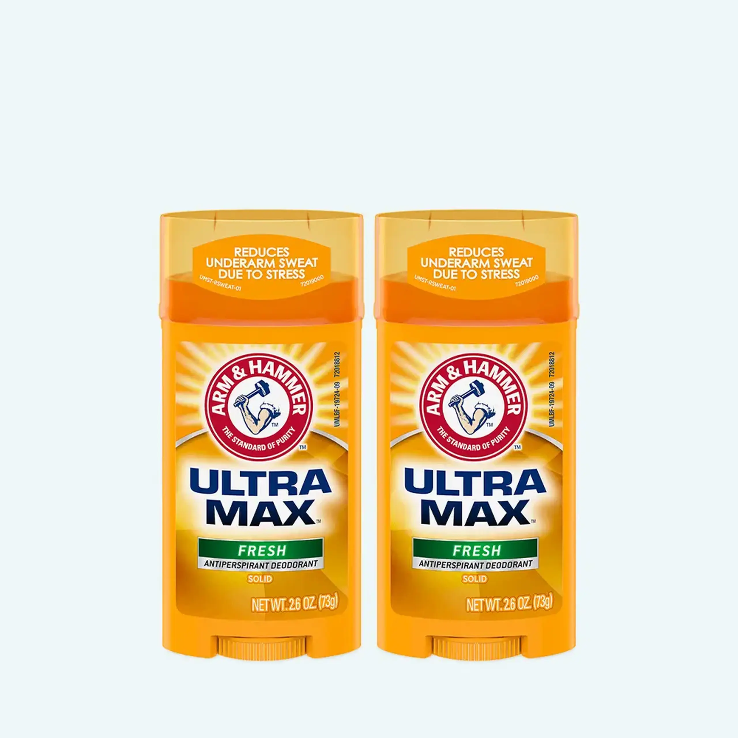 Set cu deodorante solide A&amp;H Ultramax Fresh Wide Stick Twin Pack 2 x 73 gr