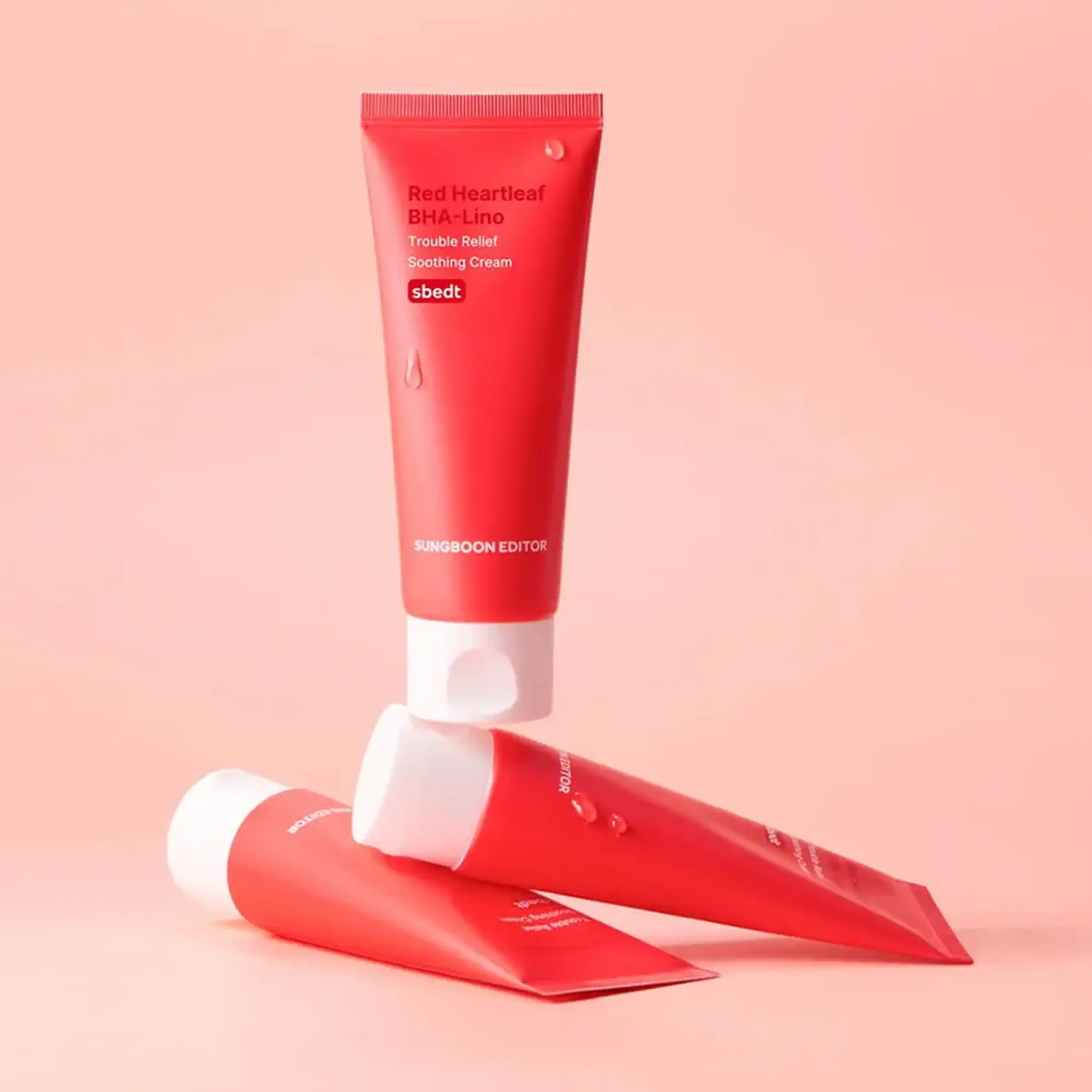 Cremă calmantă Sungboon Editor Red Heartleaf BHA-Lino Trouble Relief Cream 50 ml