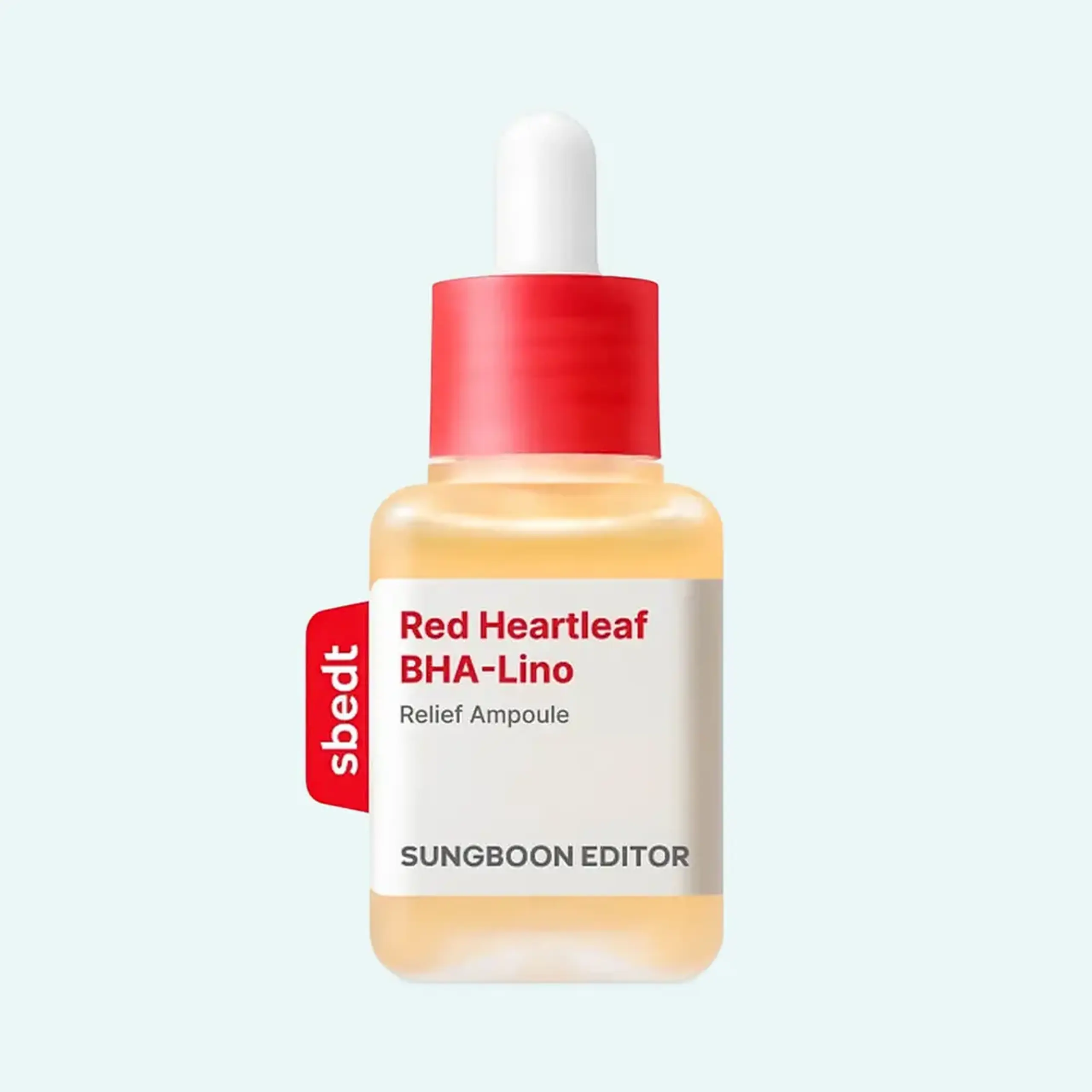 Fiola calmantă-iluminantă cu acizii BHA Sungboon Editor Red Heartleaf BHA-Lino Relief Ampoule 40 ml