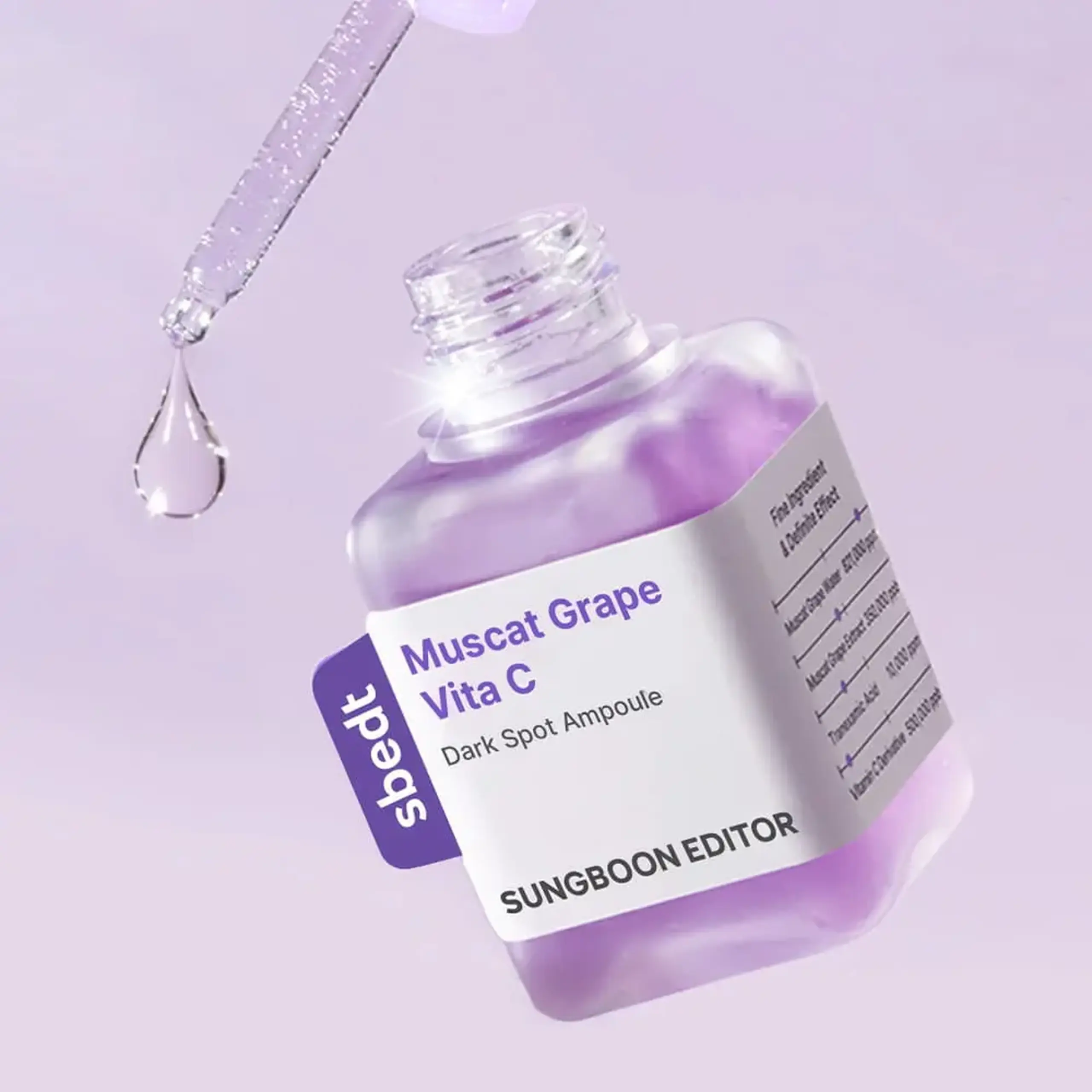 Ser iluminant Sungboon Editor Muscat Grape Vita C Brightening Ampoule 40 ml