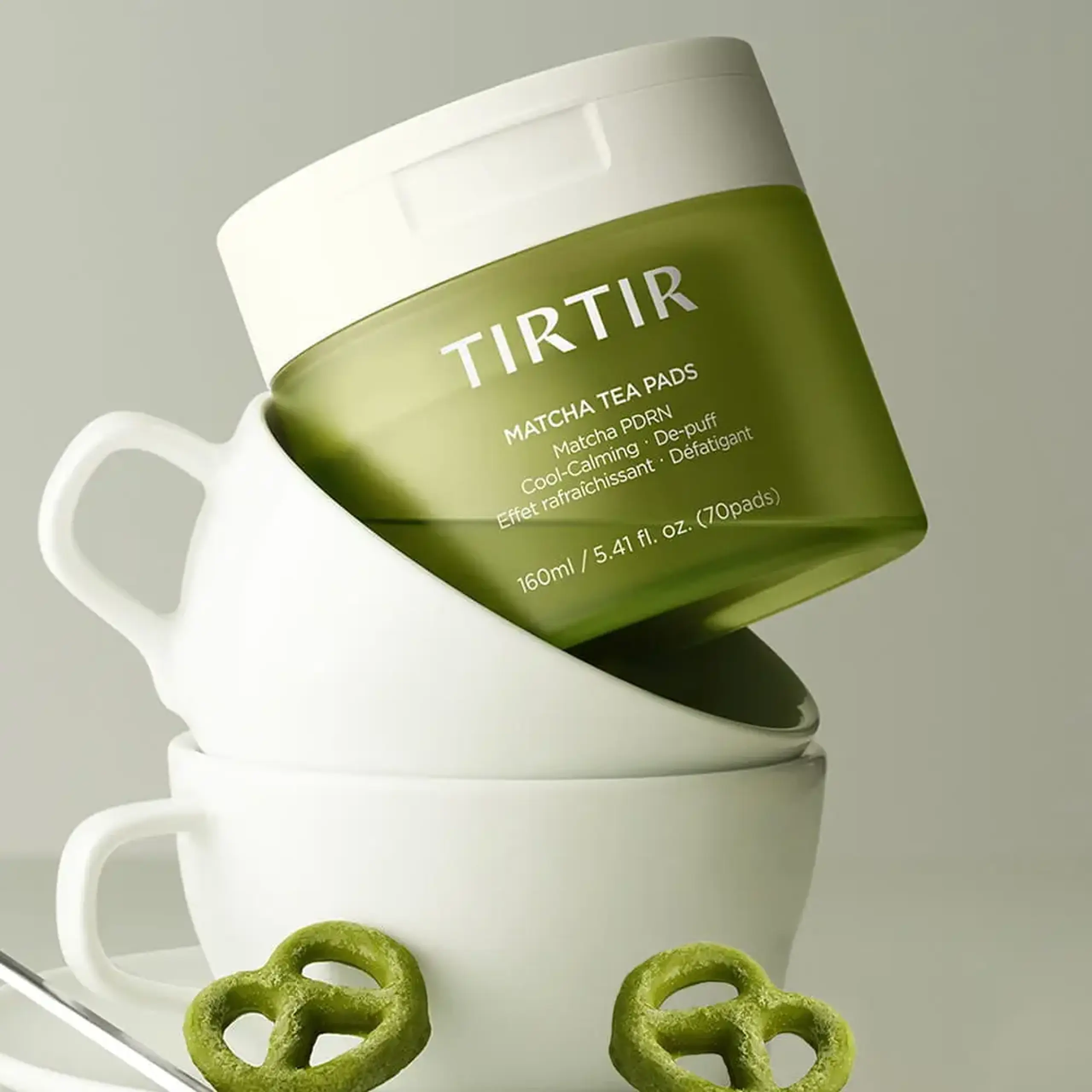 Paduri hidratante TIRTIR Matcha Tea Pads 70 pcs