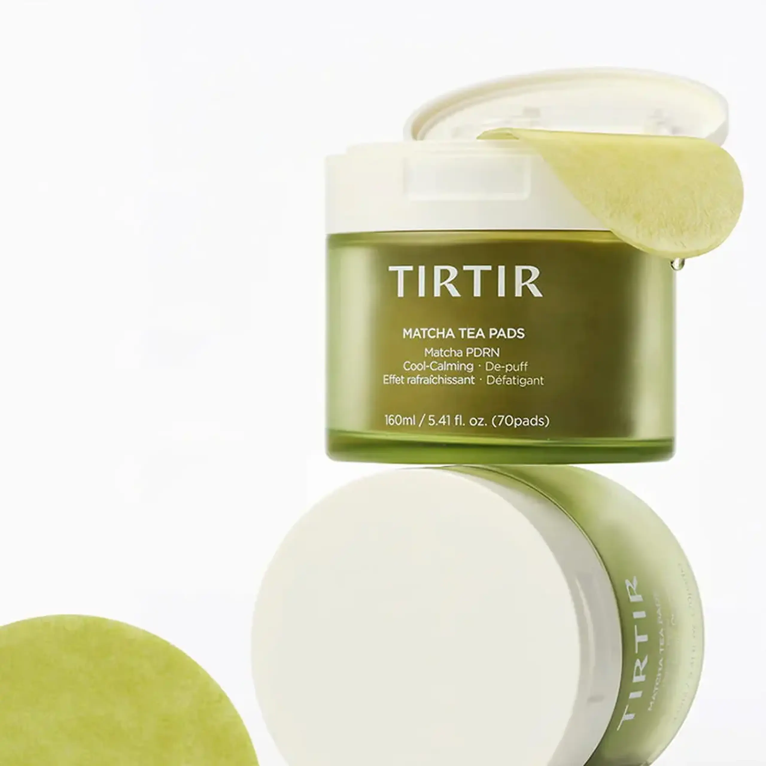 Paduri hidratante TIRTIR Matcha Tea Pads 70 pcs