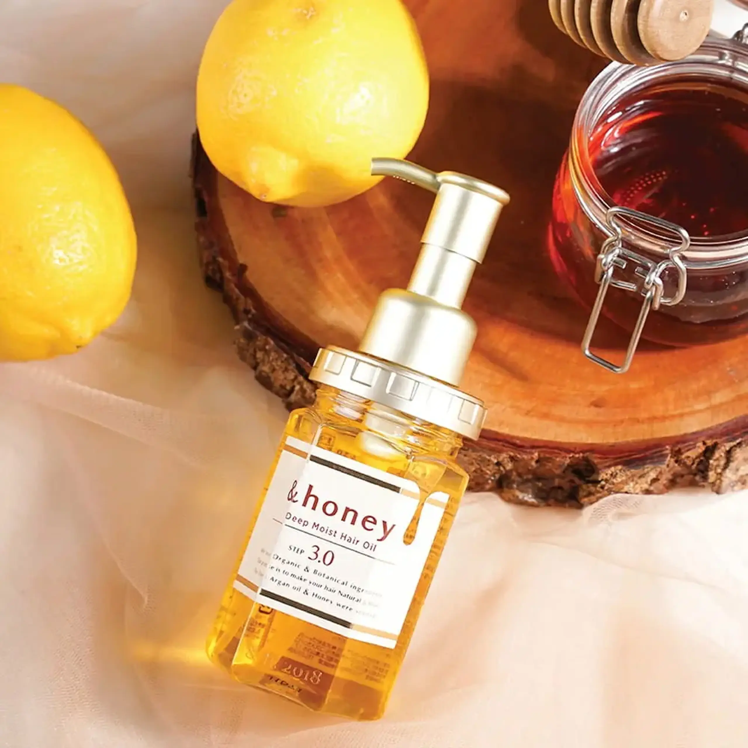 Ulei leave-in hidratant cu miere și ulei de argan ViCREA &amp;honey Deep Moist Hair Oil 3.0 Damask Rose Honey 100 ml