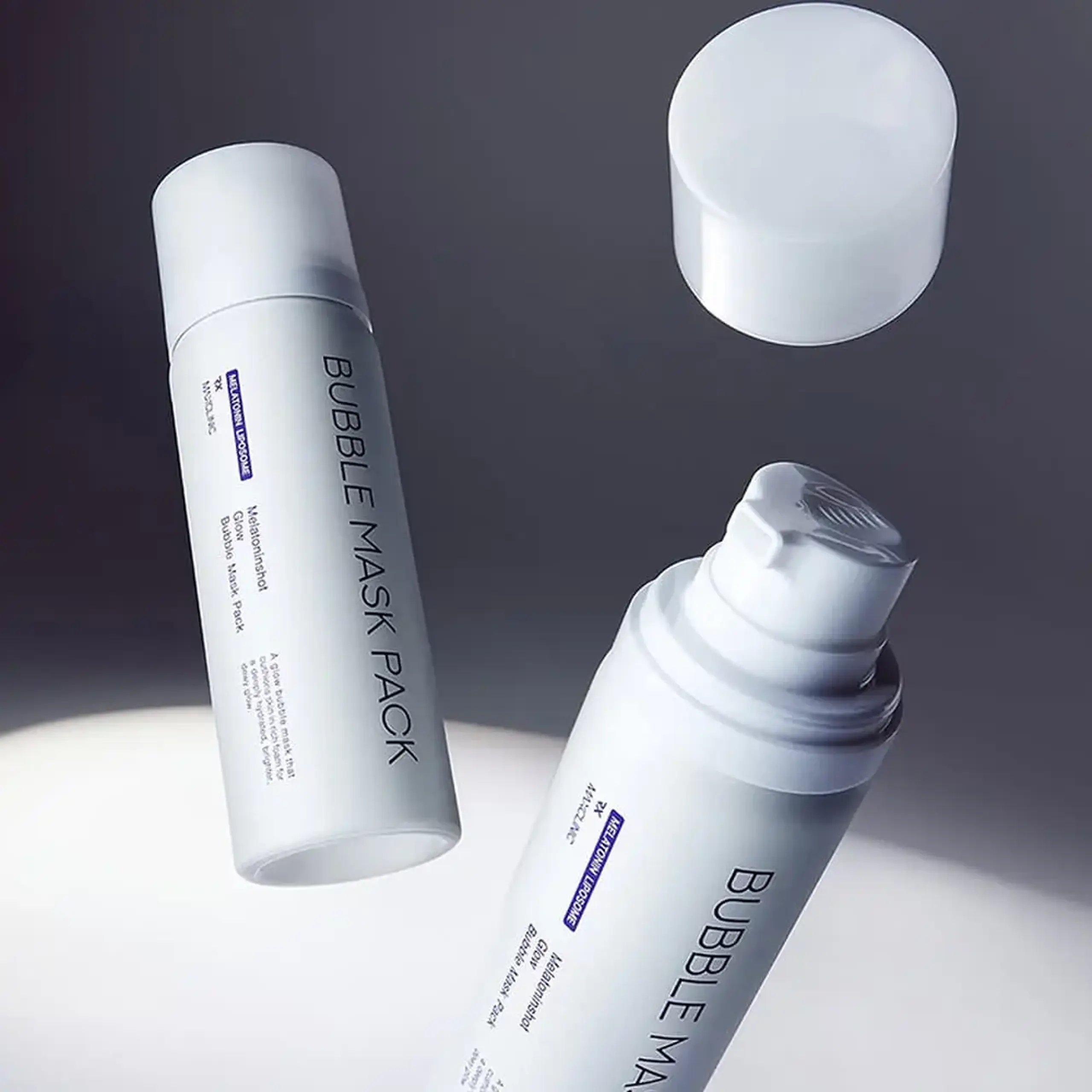 Mască spumantă pentru luminozitate Maxclinic Bubble Mask Pack Melatonin Shot Glow 80ml