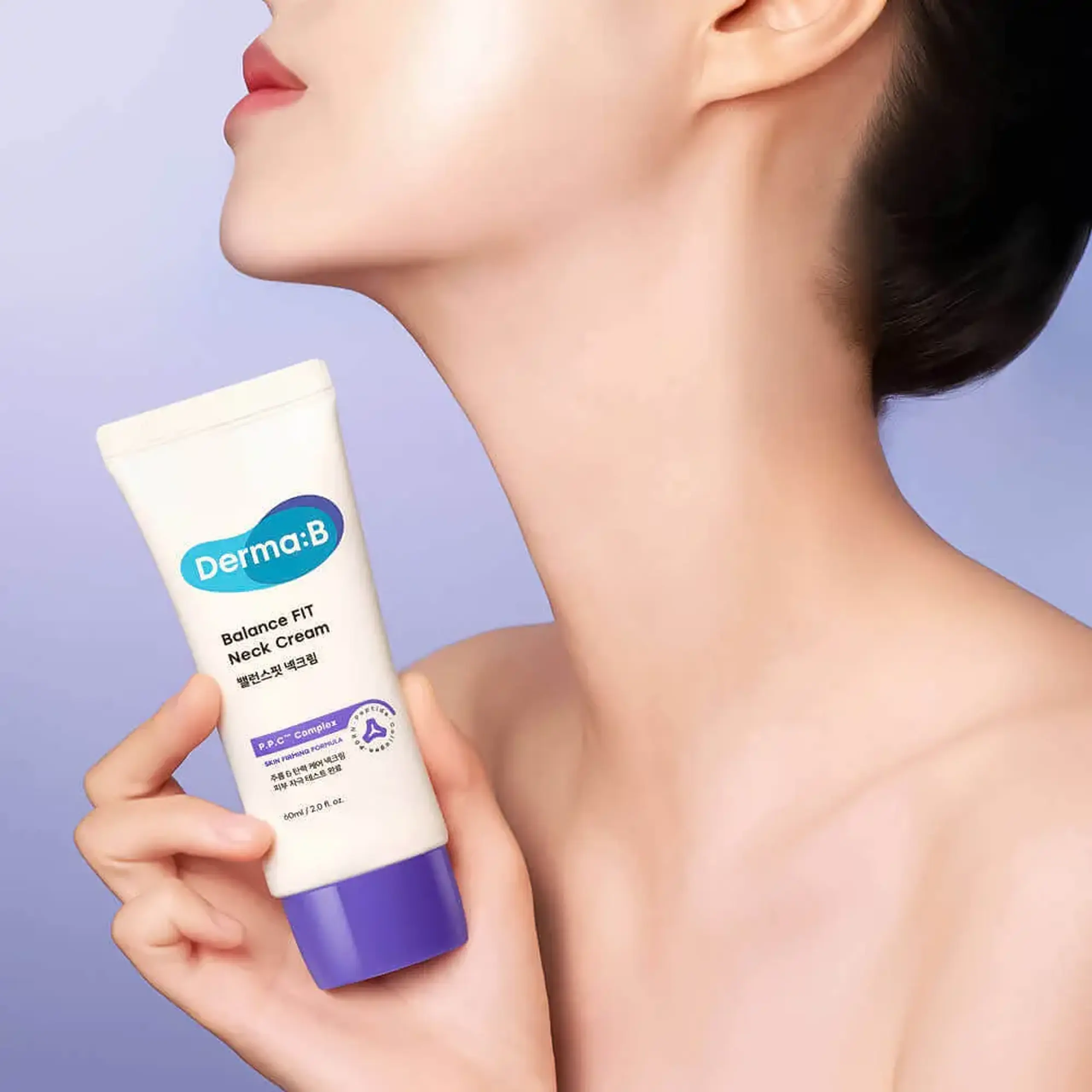 Cremă pentru fermitatea și hidratarea pielii gâtului Derma:B Balance FIT Neck Cream 60 ml