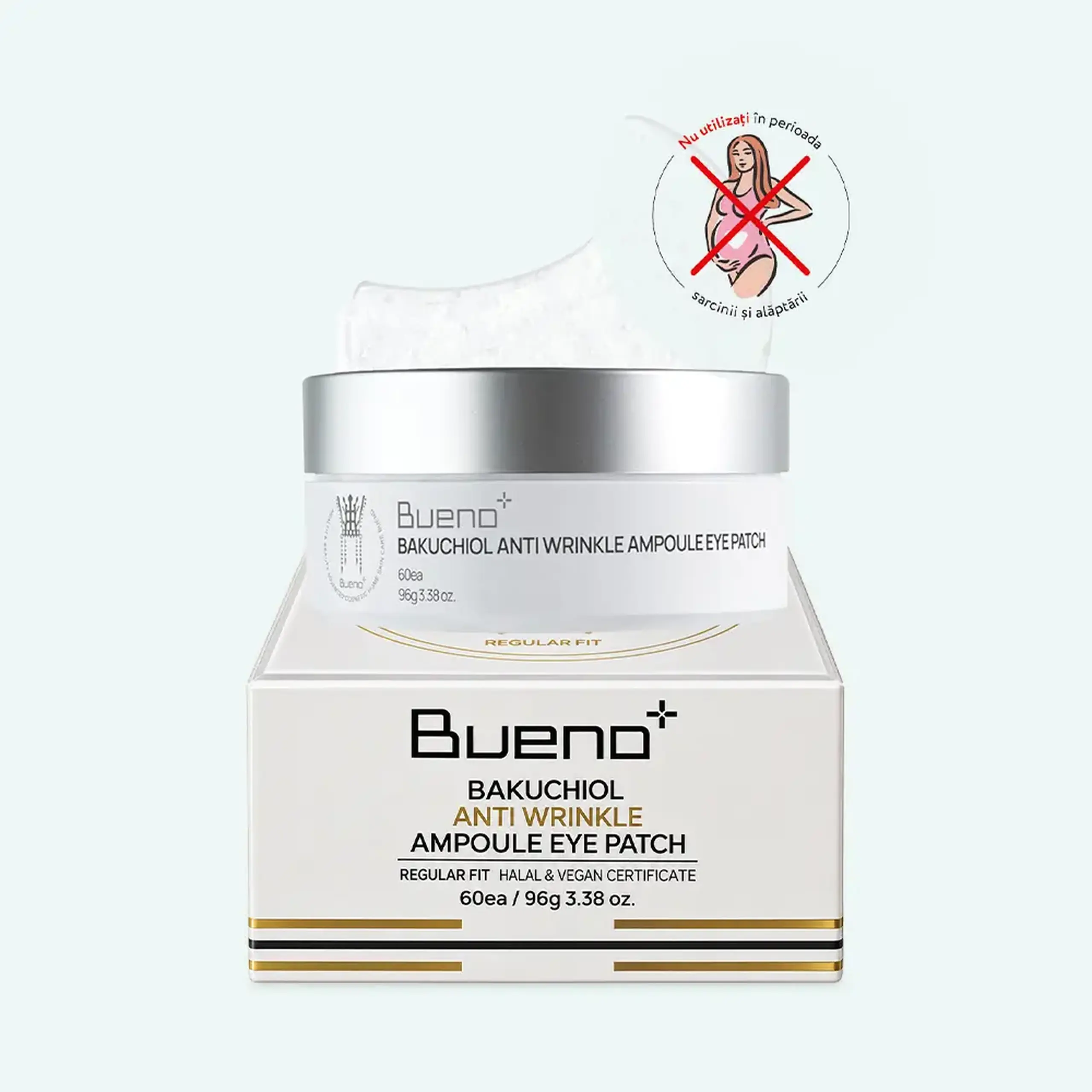 Patch pentru ochi BUENO Bakuchiol Anti Wrinkle Ampoule Eye Patch- regular fit 60 pcs