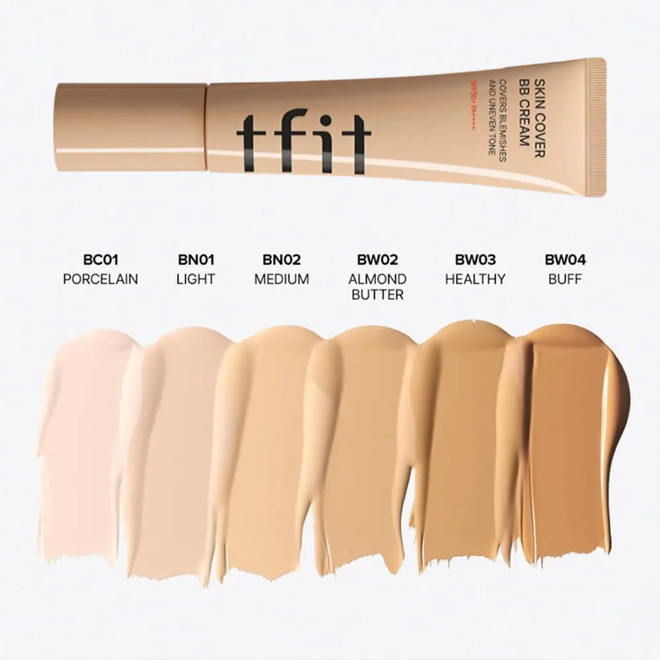 BB Cream TFIT Skin Cover SPF50+ PA++++ BN01 Light – 30 g