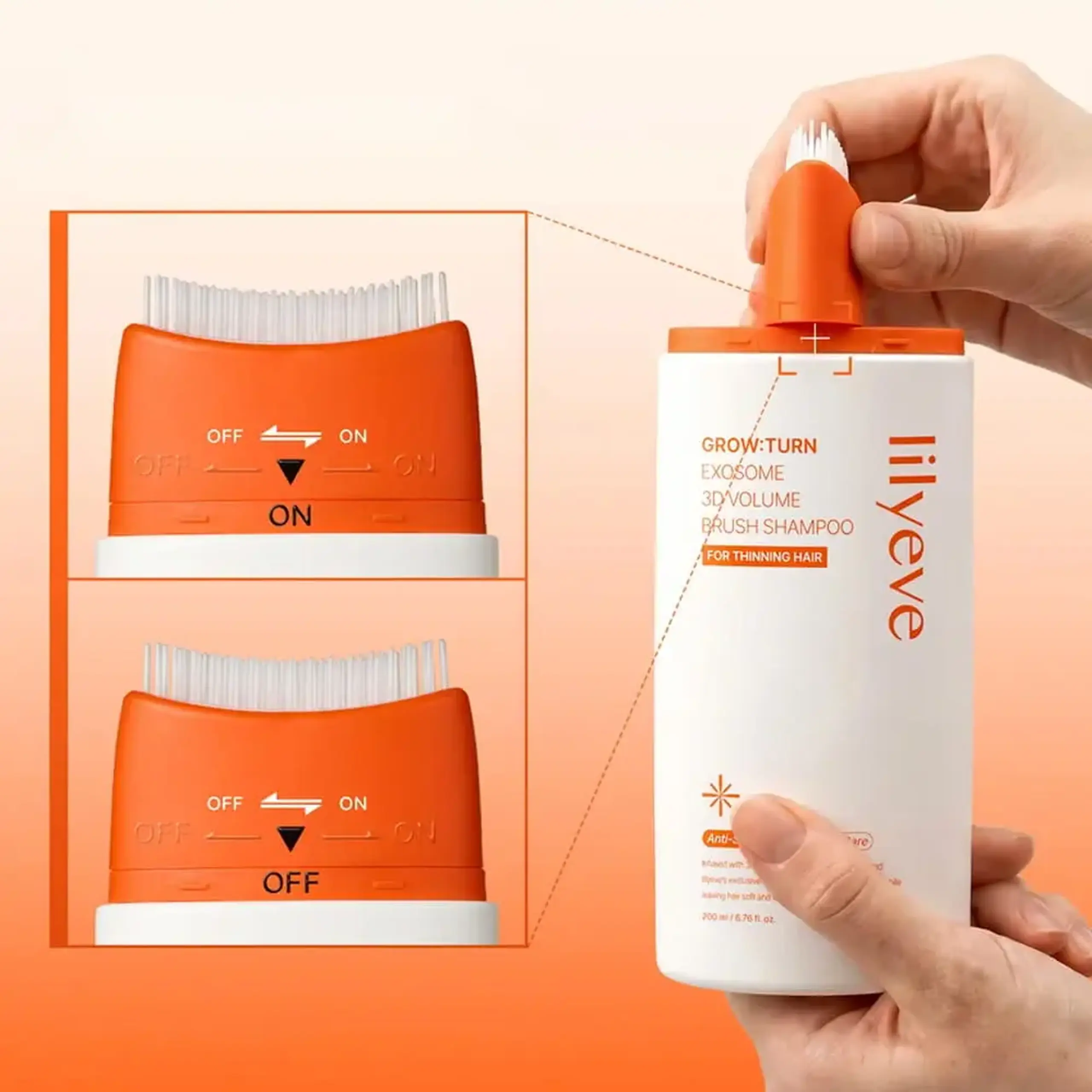 Șampon pentru volum cu exozomi LILYEVE GROW:TURN EXOSOME 3D Volume Brush Shampoo – 200 ml