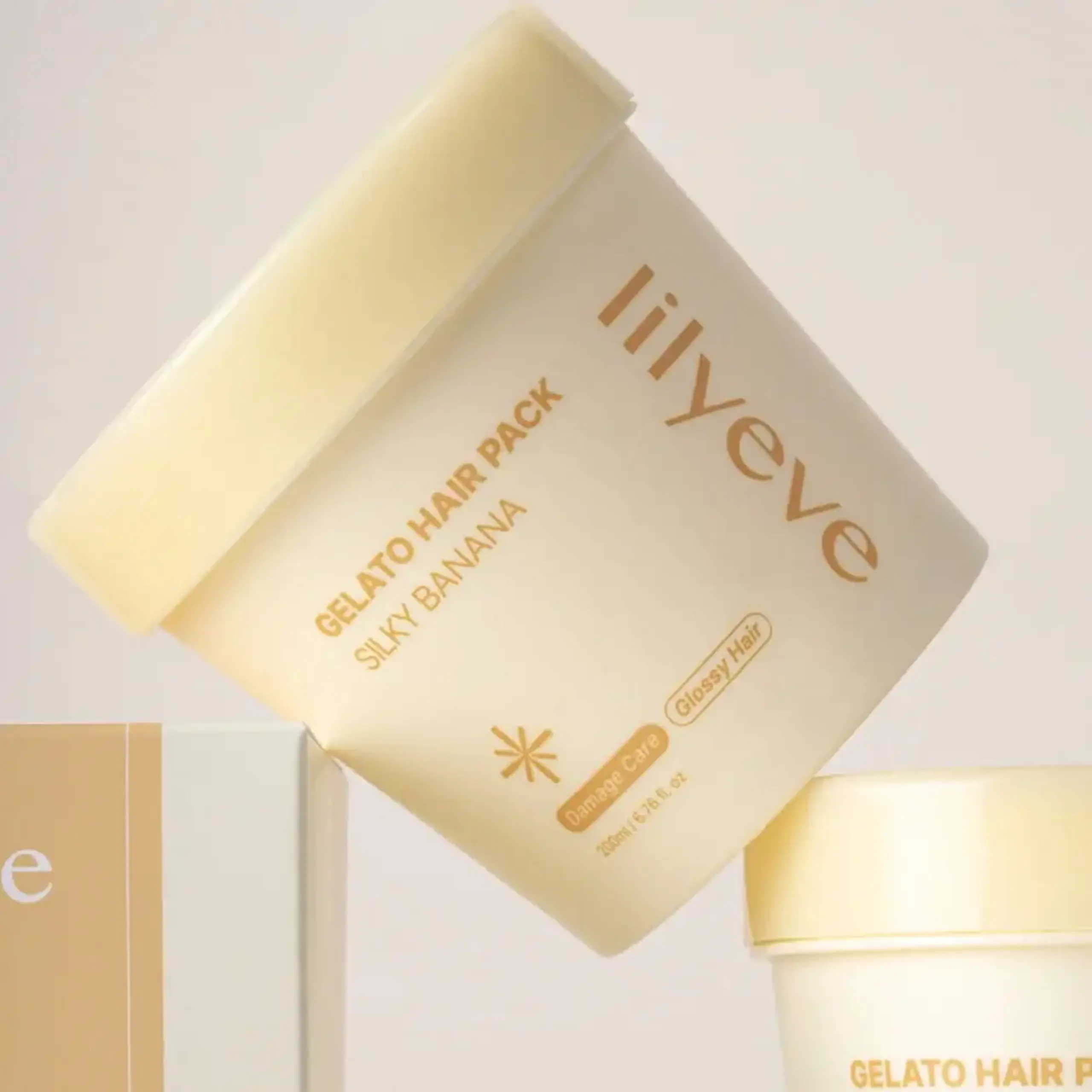 Mască reparatoare pentru păr LILYEVE Repair:TURN GELATO Hair Pack Silky Banana – 200 ml