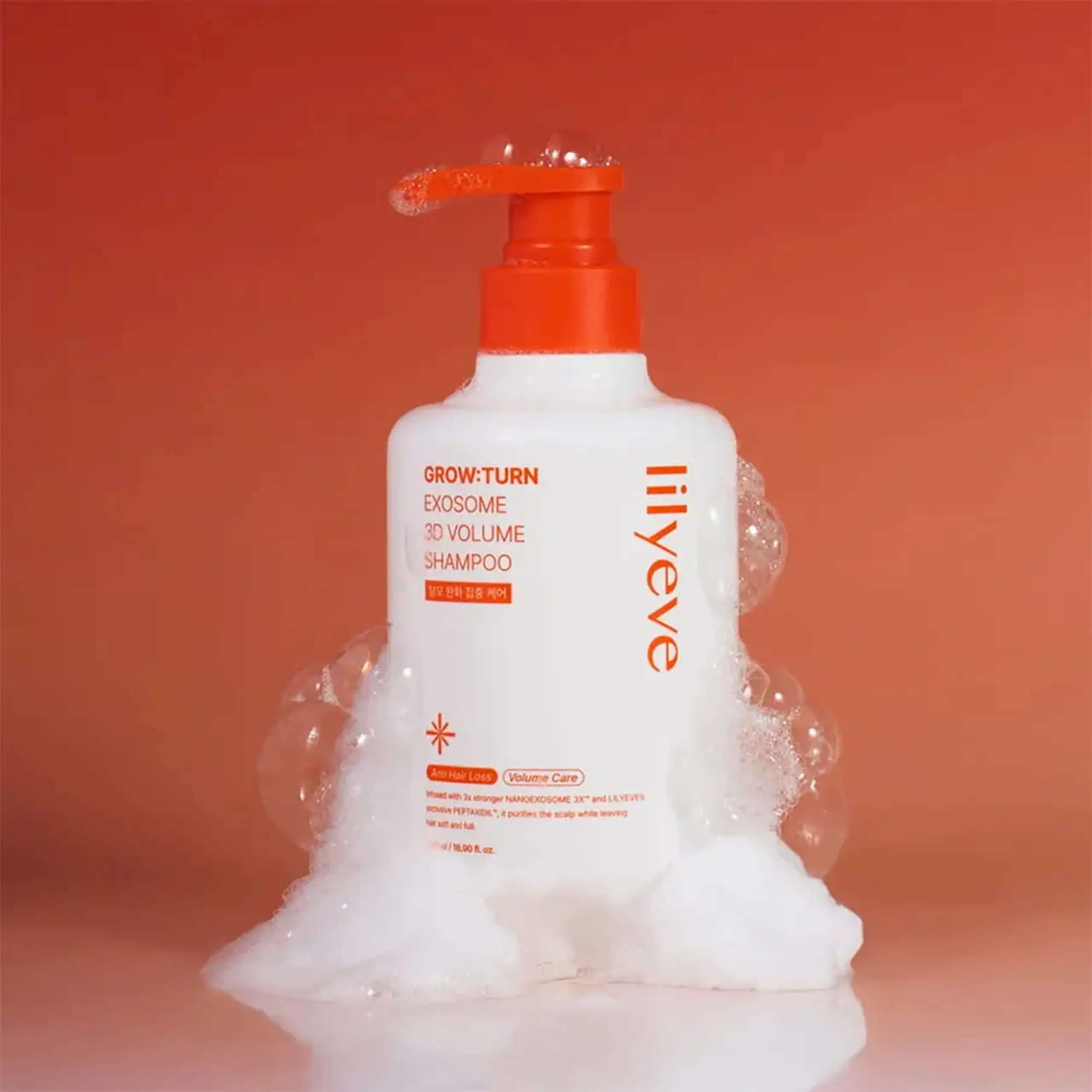 Șampon pentru volum cu exozomi LILYEVE GROW:TURN EXOSOME 3D Volume Shampoo – 500 ml