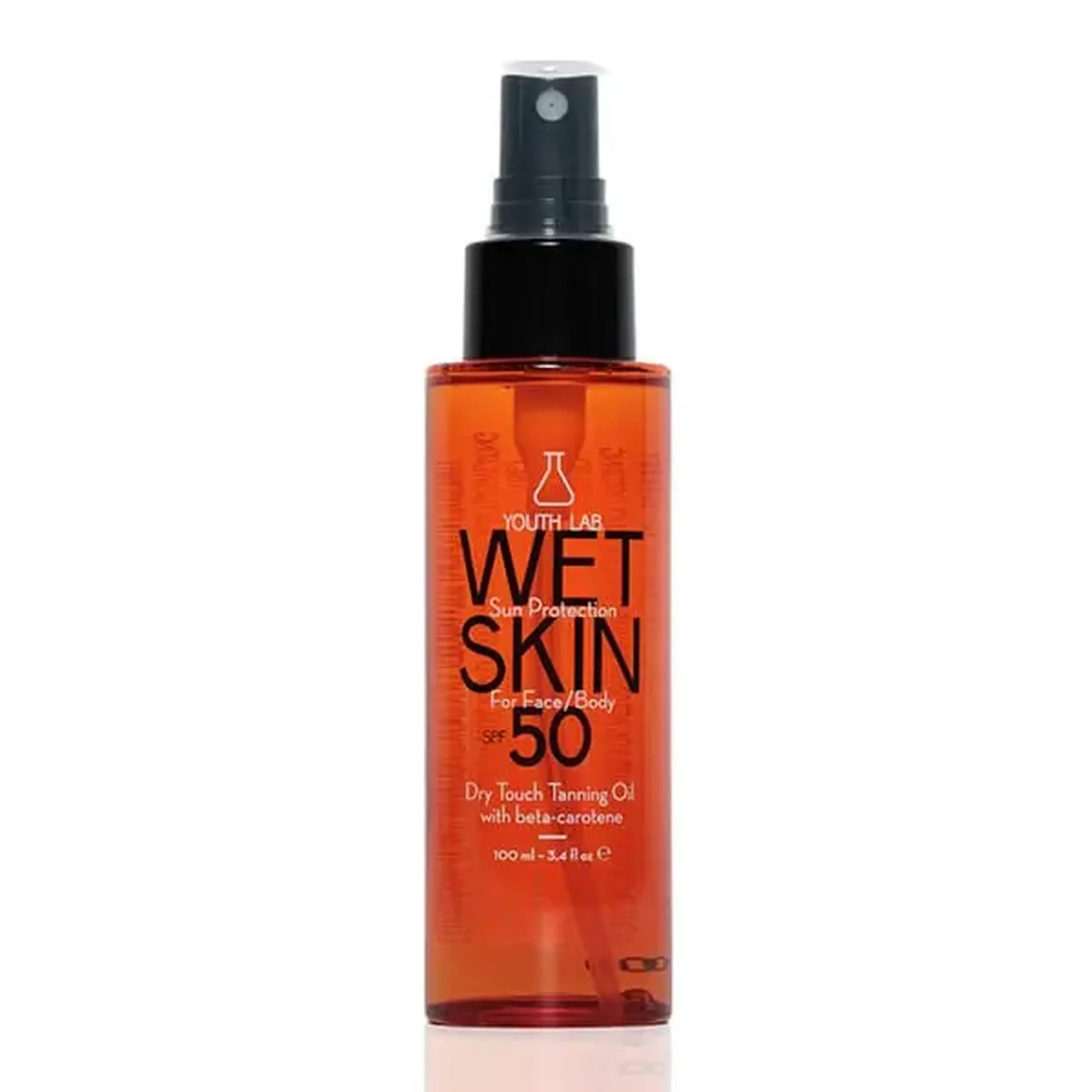 Youth Lab Wet Skin Sun Protection Dry Touch Tanning Oil for Face & Body SPF50 100ml