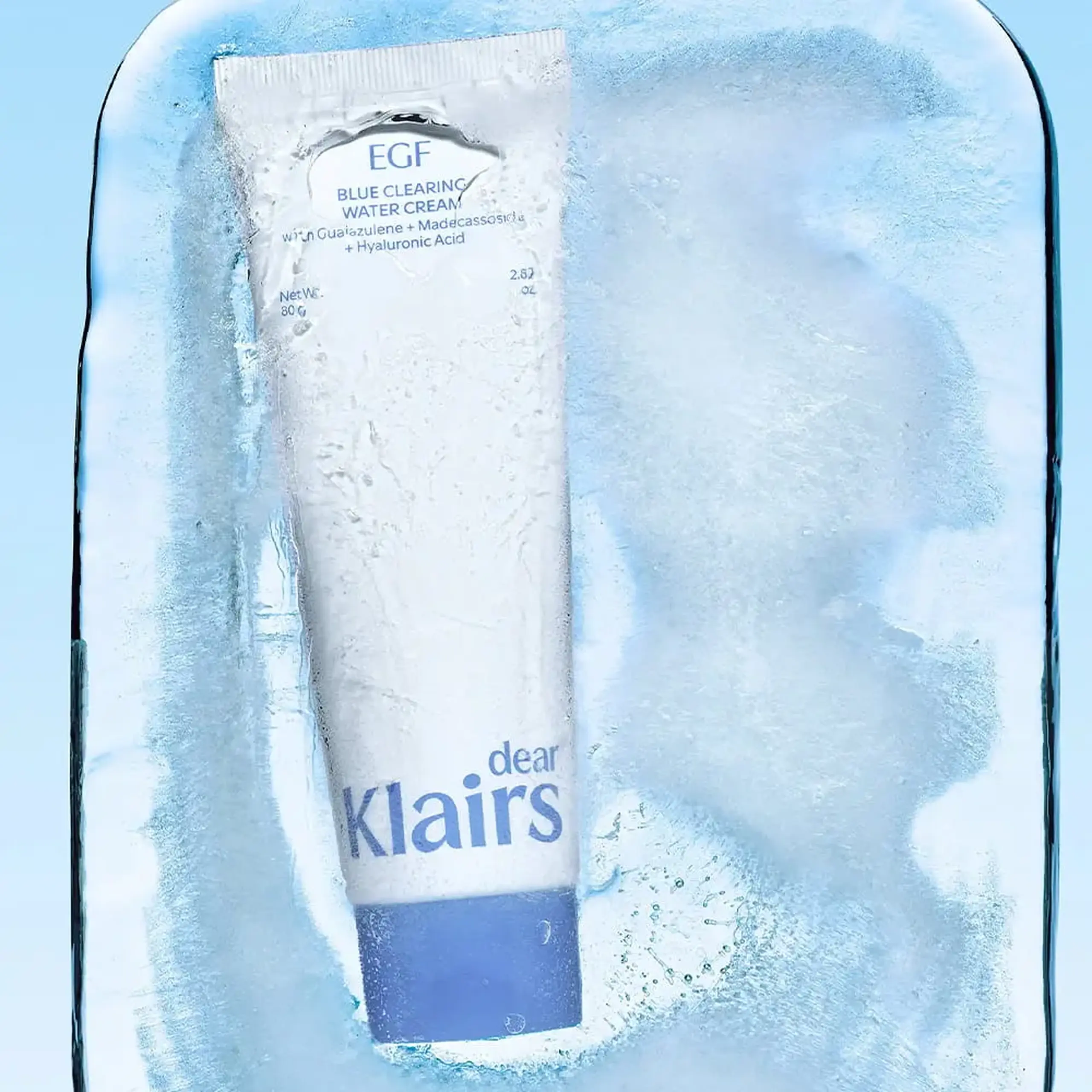 Cremă-gel hidratantă și calmantă Dear Klairs Blue Clearing Water Cream 80 ml