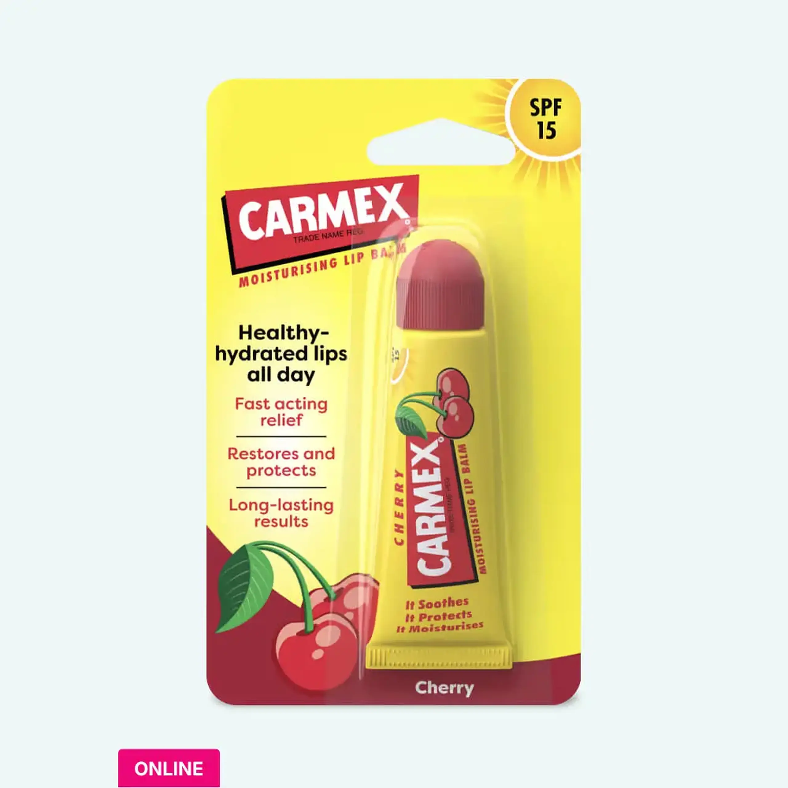 Balsam pentru buze CARMEX Lip Balm Cherry TUBE 10g - SPF15